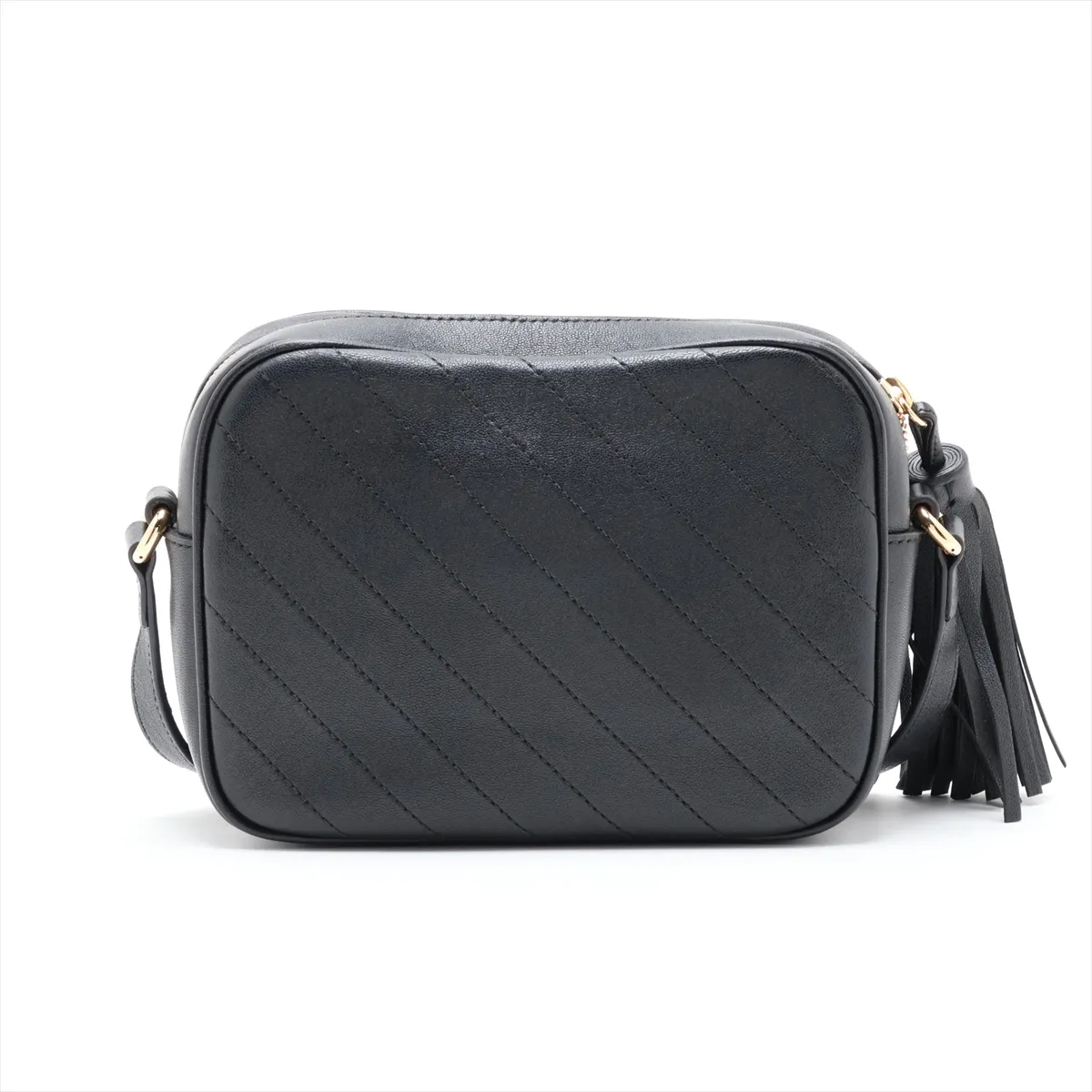 Blondie 742360 Leather Shoulder Bag, Navy — view 2