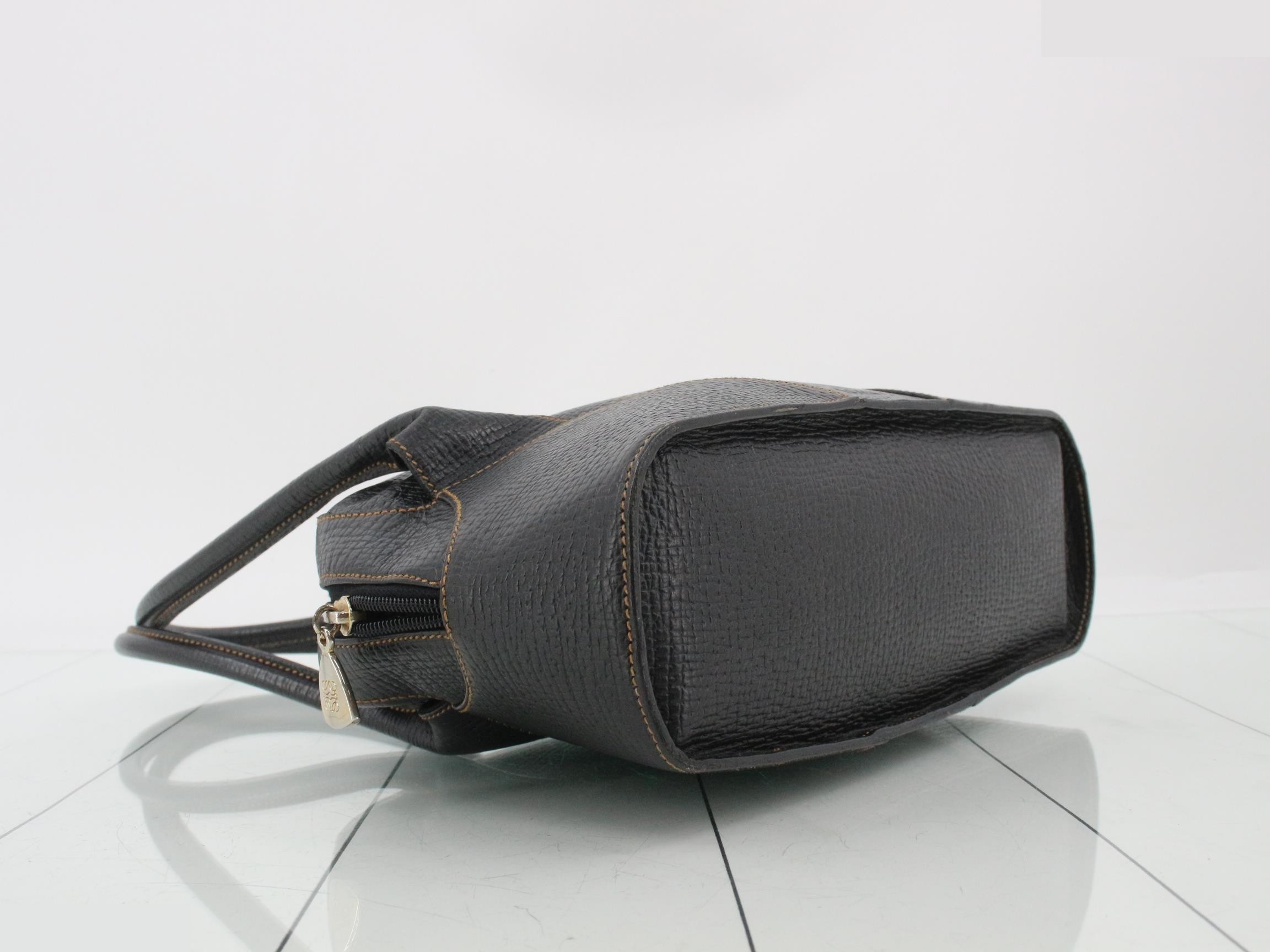 Handbag, leather, black — view 5