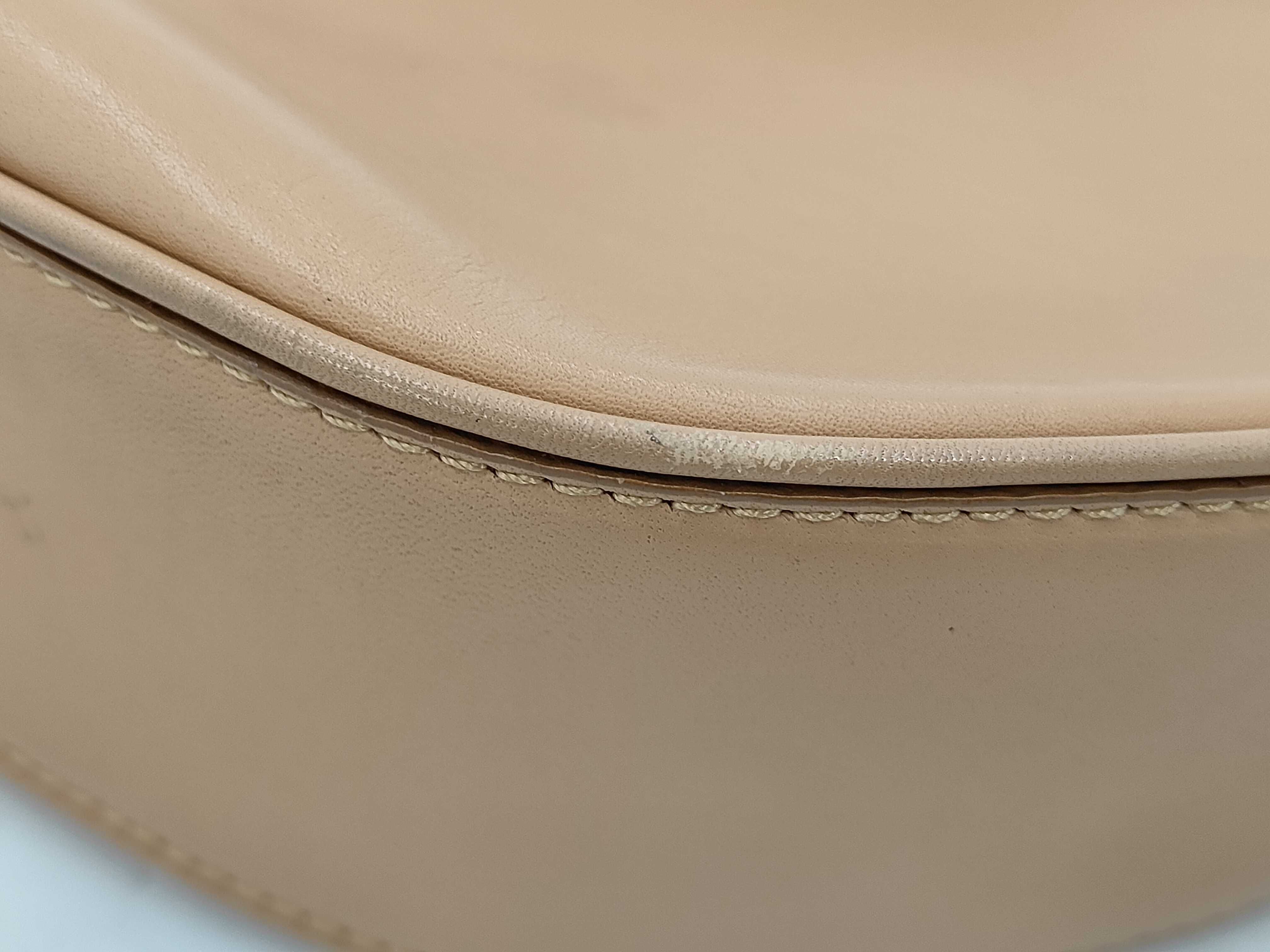 leather shoulder bag, beige. — view 4