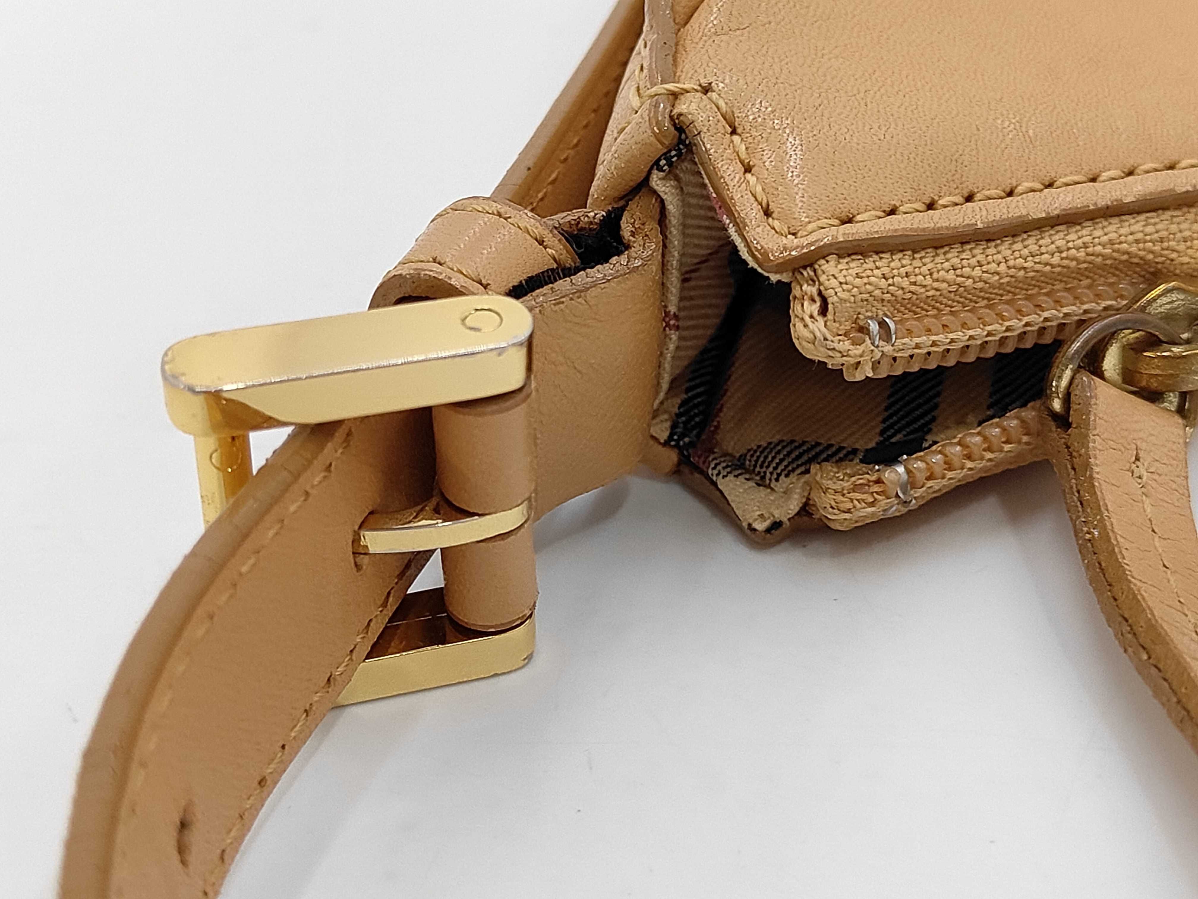 leather shoulder bag, beige. — view 5