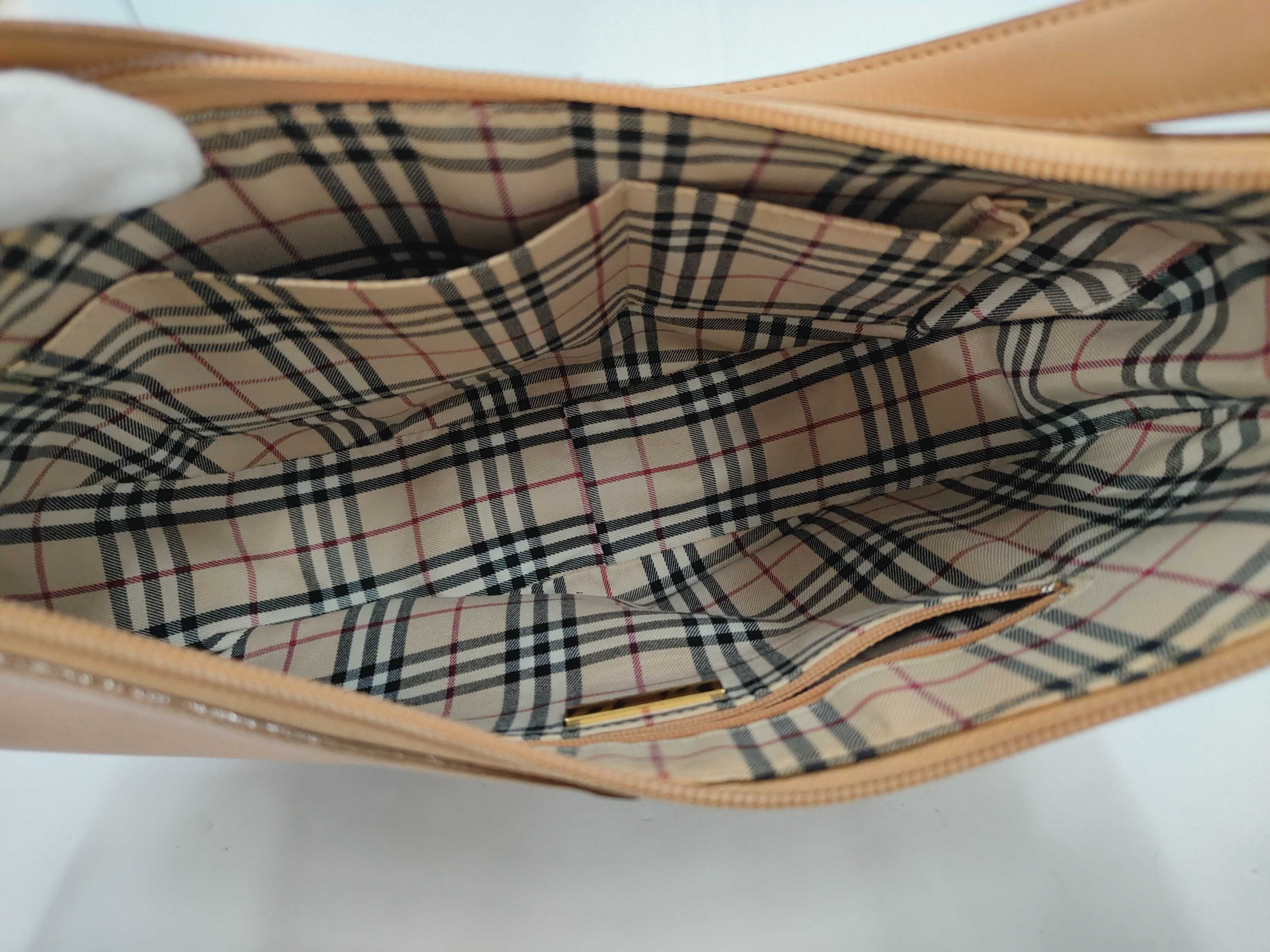 leather shoulder bag, beige. — view 7