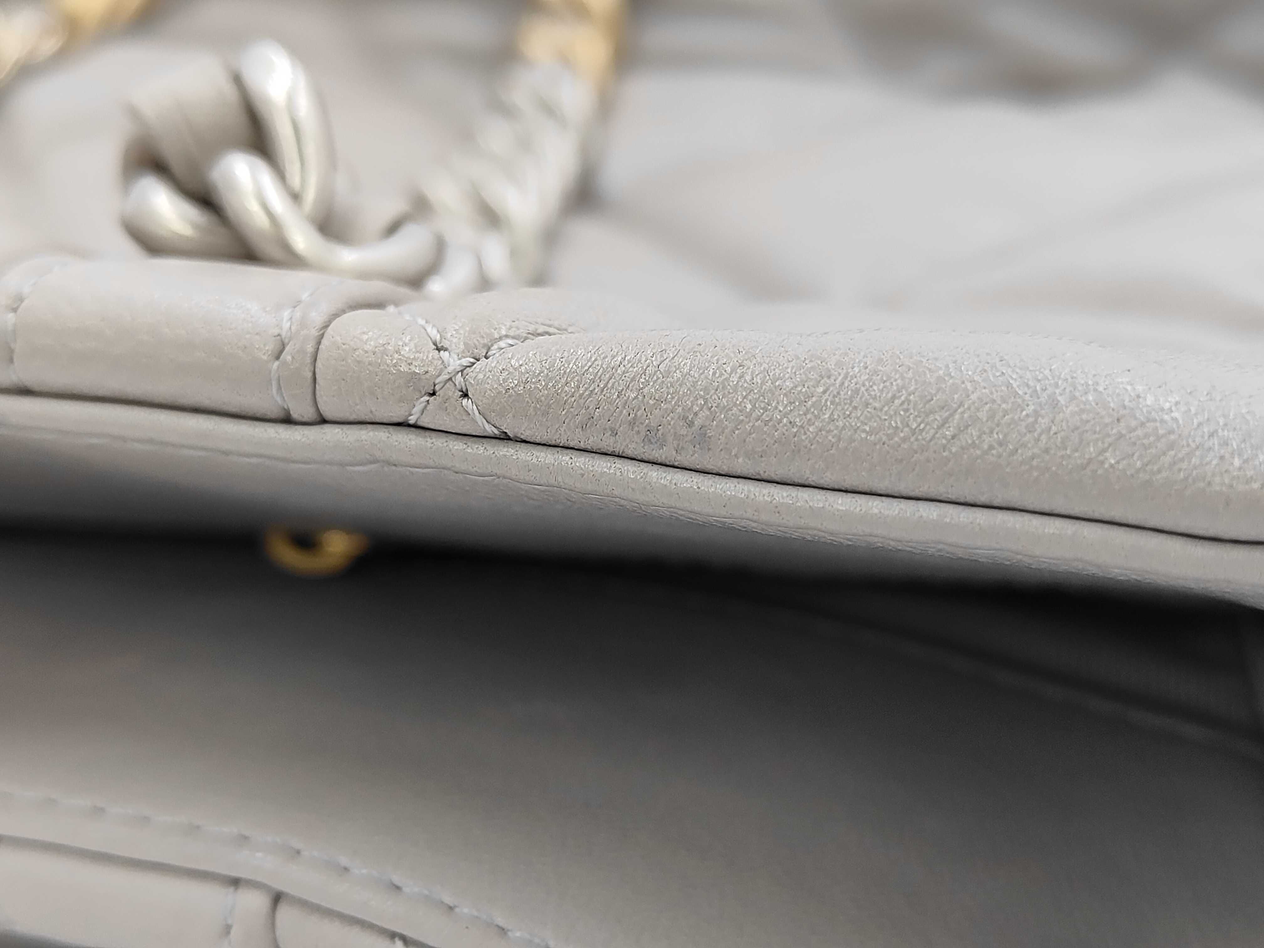 Lambskin Grey Tote Bag RFID Tote Bag — view 14