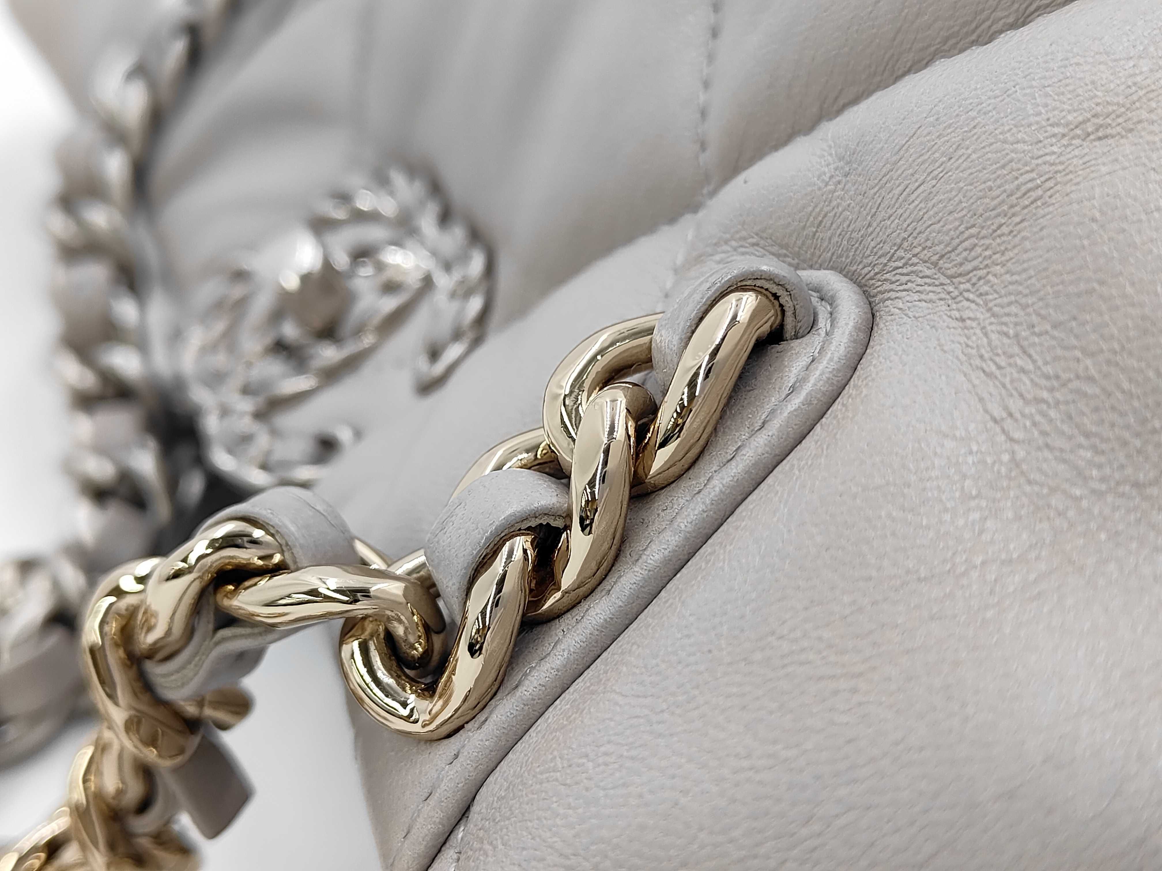Lambskin Grey Tote Bag RFID Tote Bag — view 5