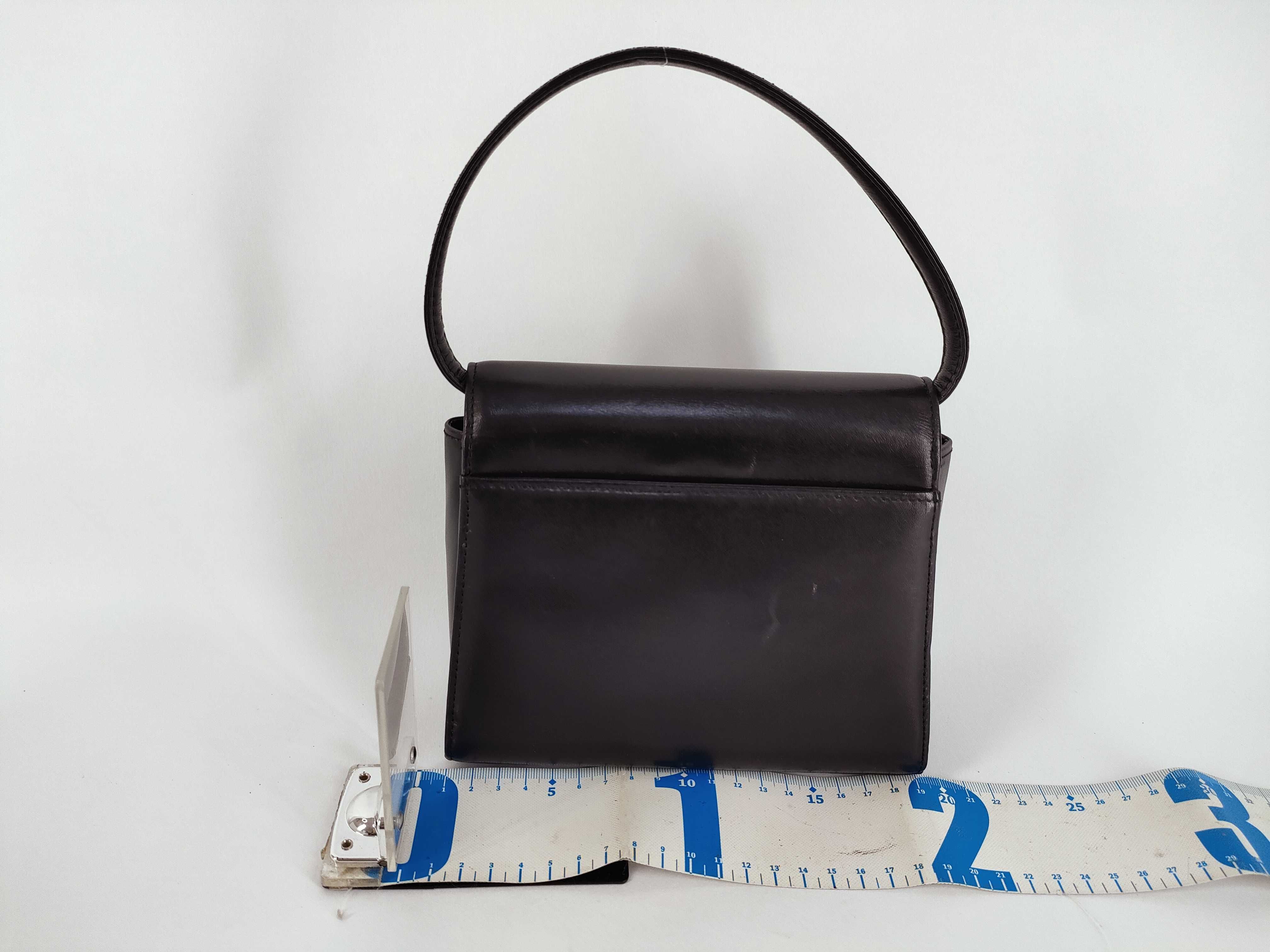 Leather 2-Way Handbag, Black — view 2