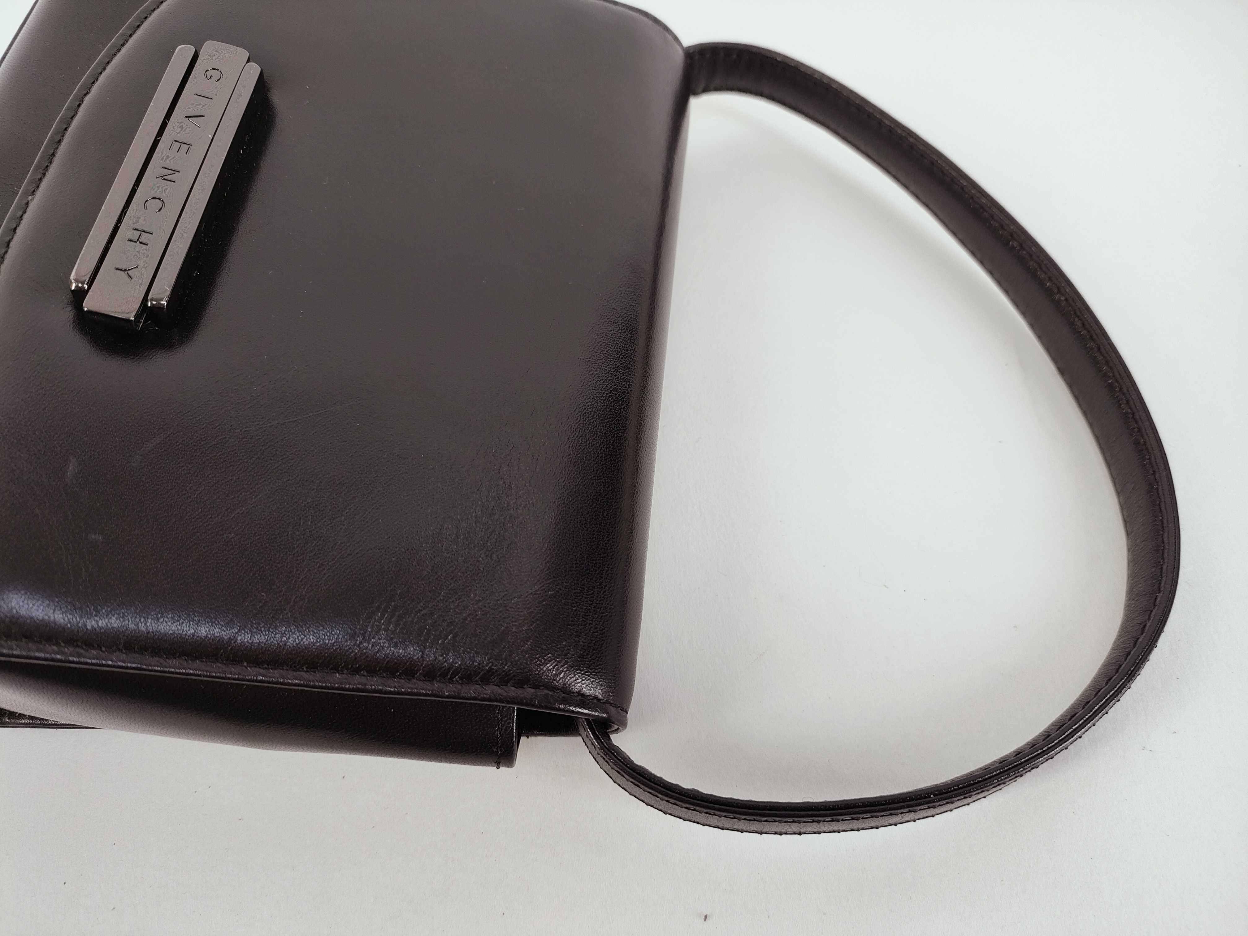 Leather 2-Way Handbag, Black — view 3