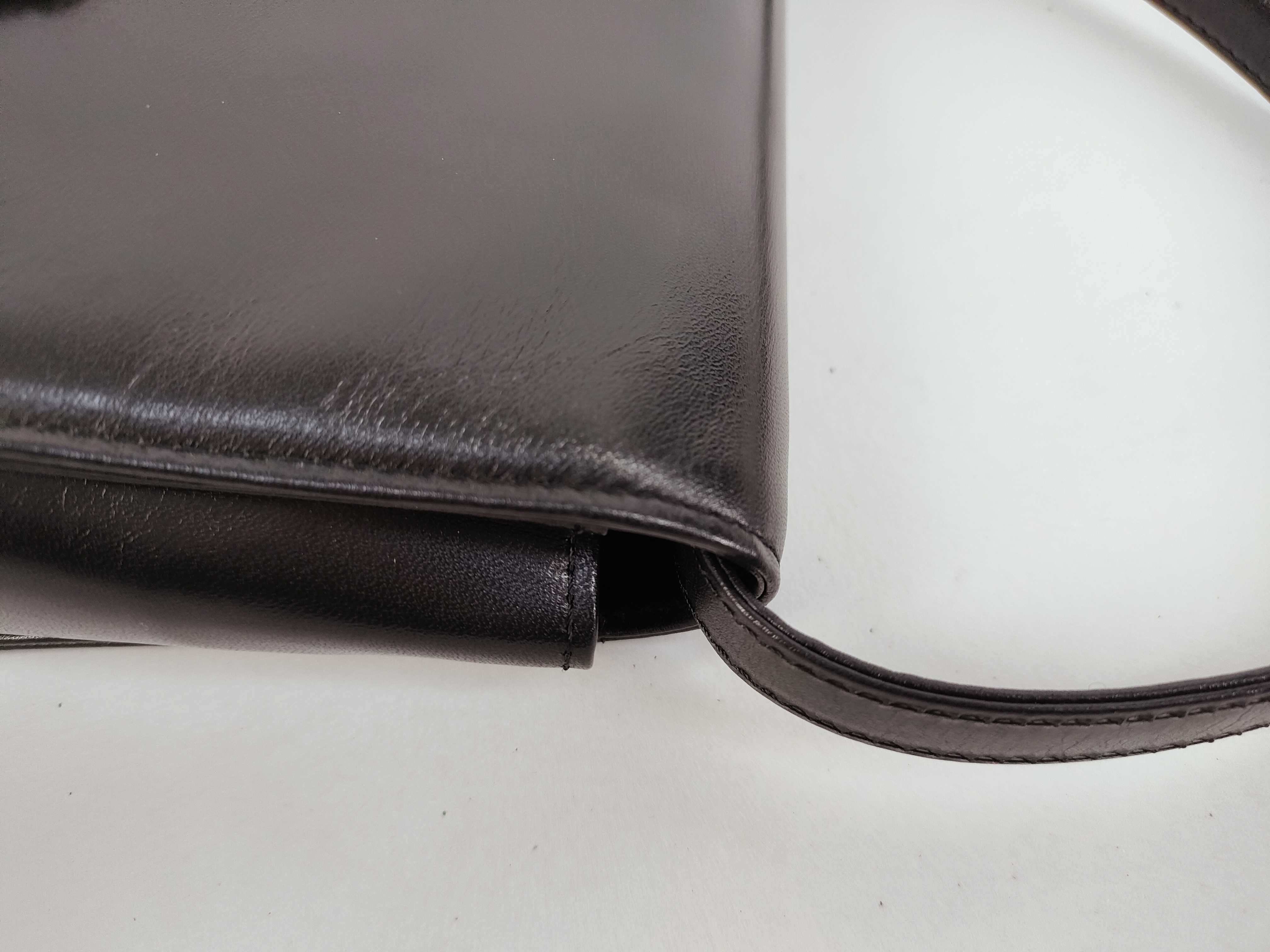 Leather 2-Way Handbag, Black — view 5