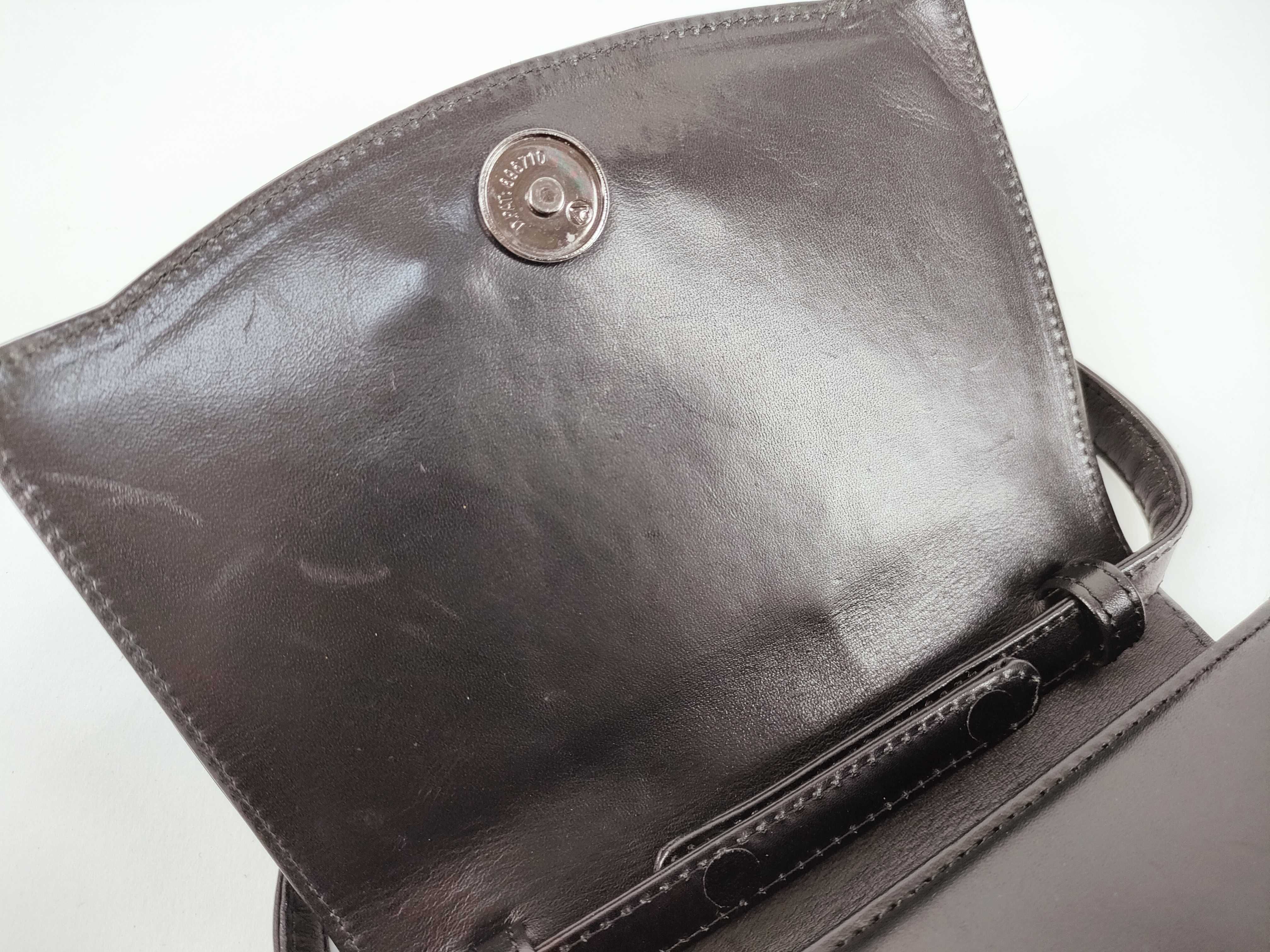 Leather 2-Way Handbag, Black — view 7