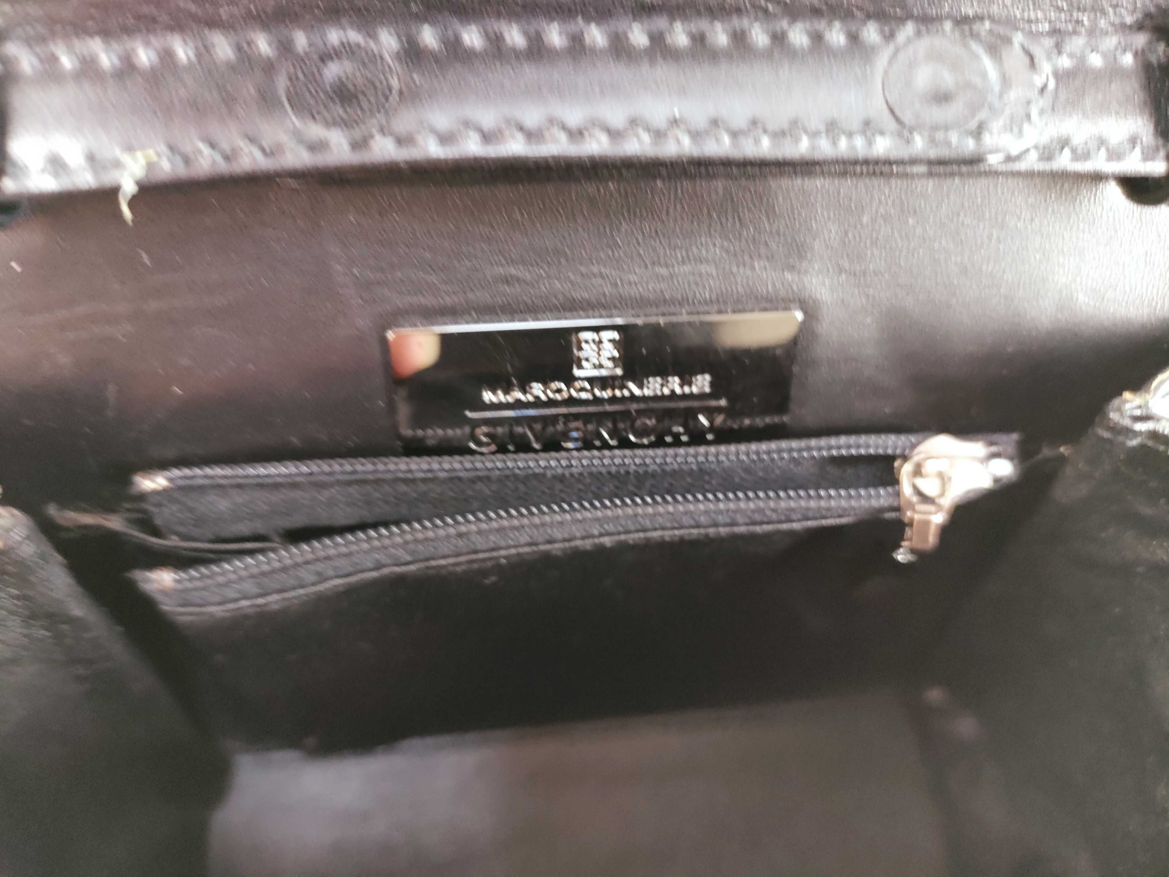 Leather 2-Way Handbag, Black — view 9