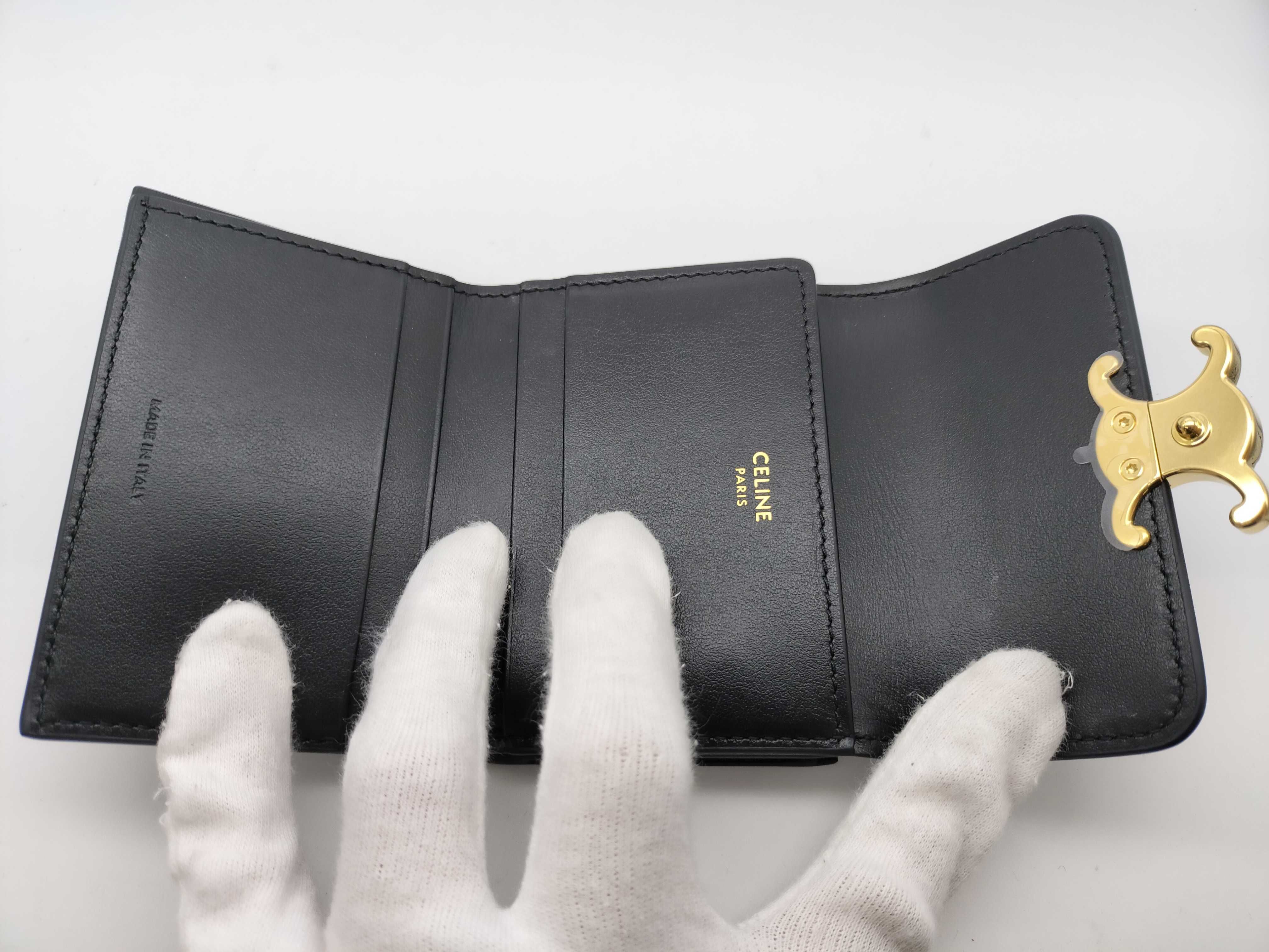 Leather Triomphe Wallet with Card Case — view 5