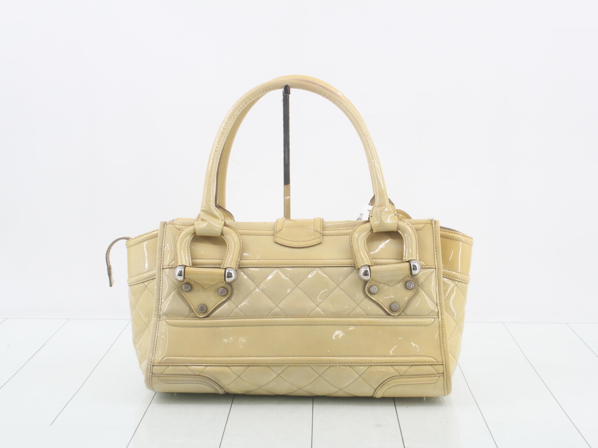 Yellow enamel handbag — view 2