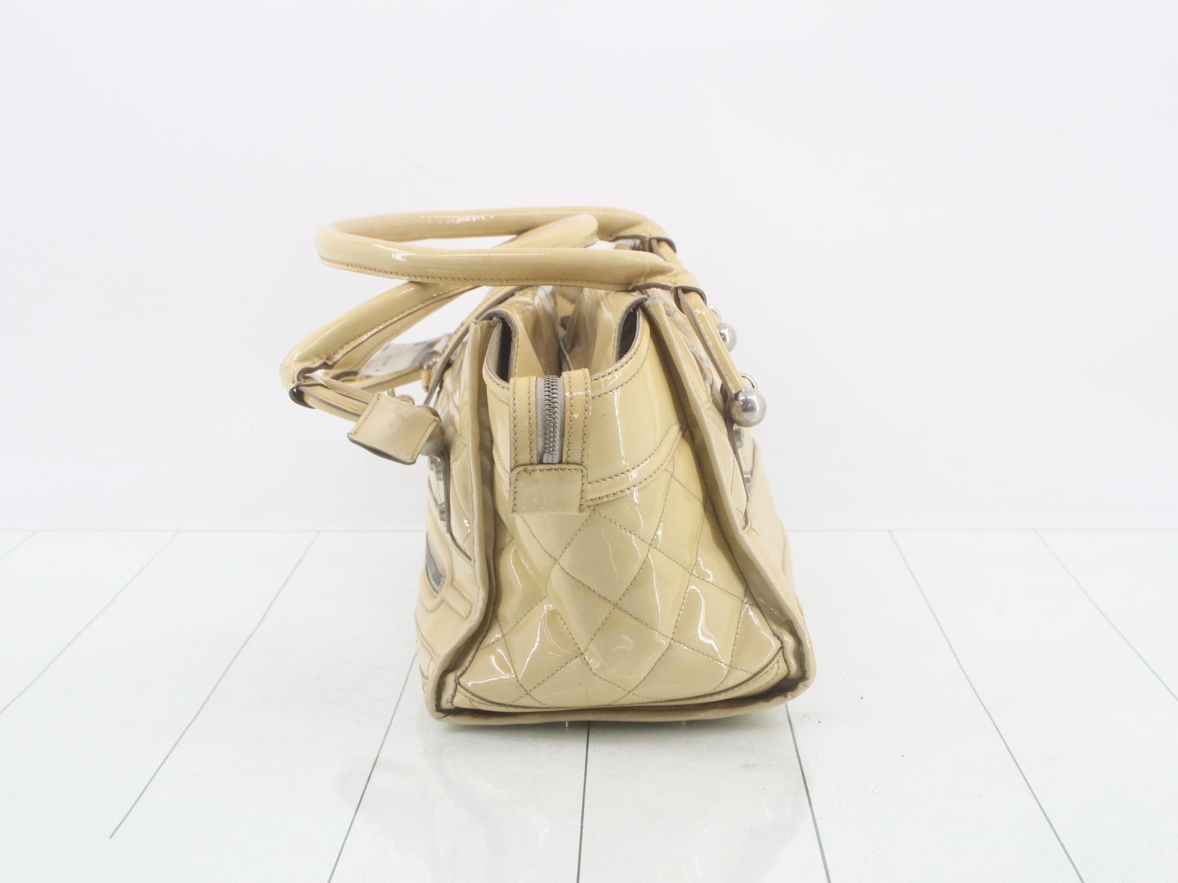 Yellow enamel handbag — view 3