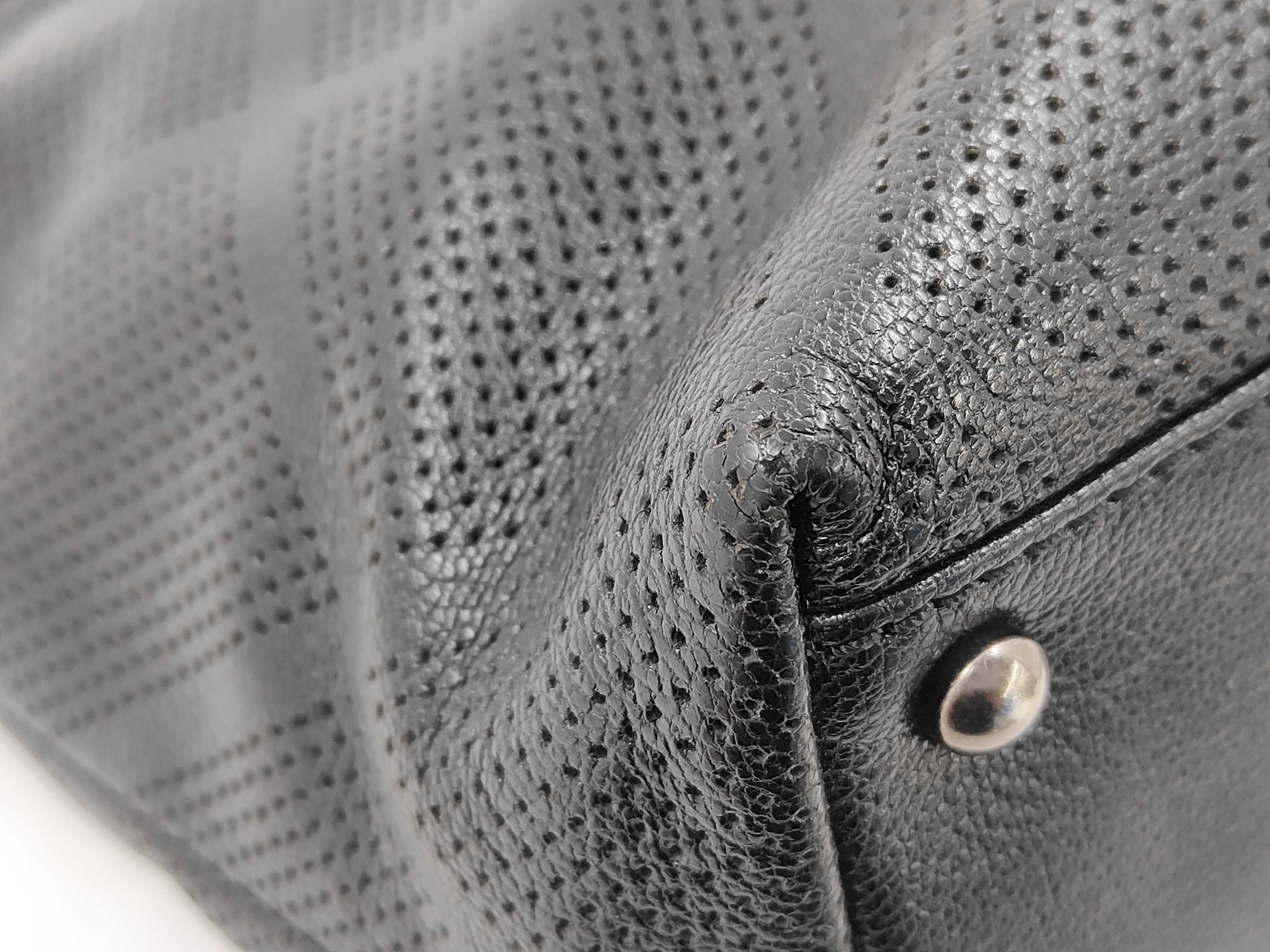 Perforated Tote Bag Leather Black Handbag — view 6