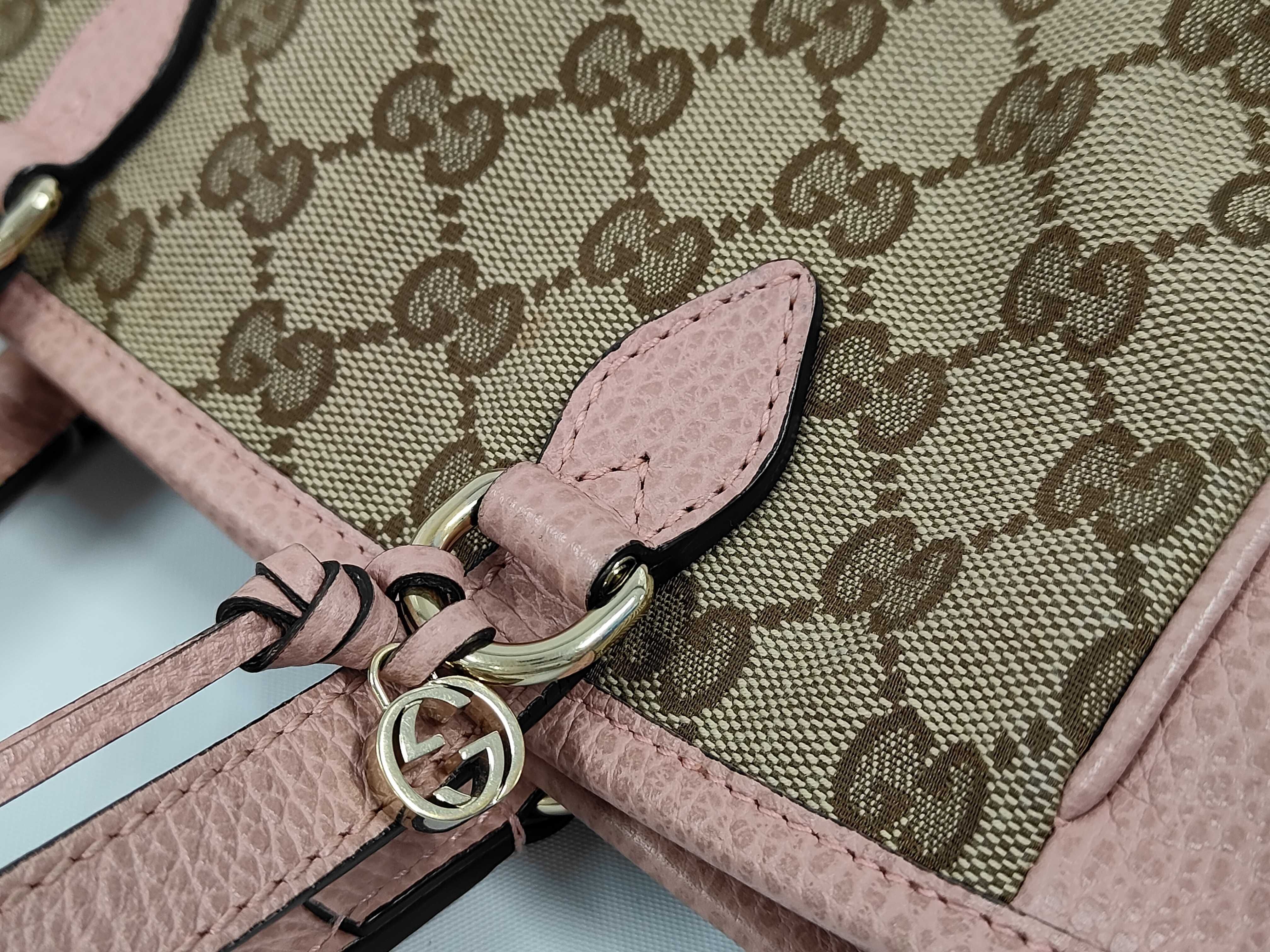 GG Monogram Top Handle Leather Handbag 449241 — view 6