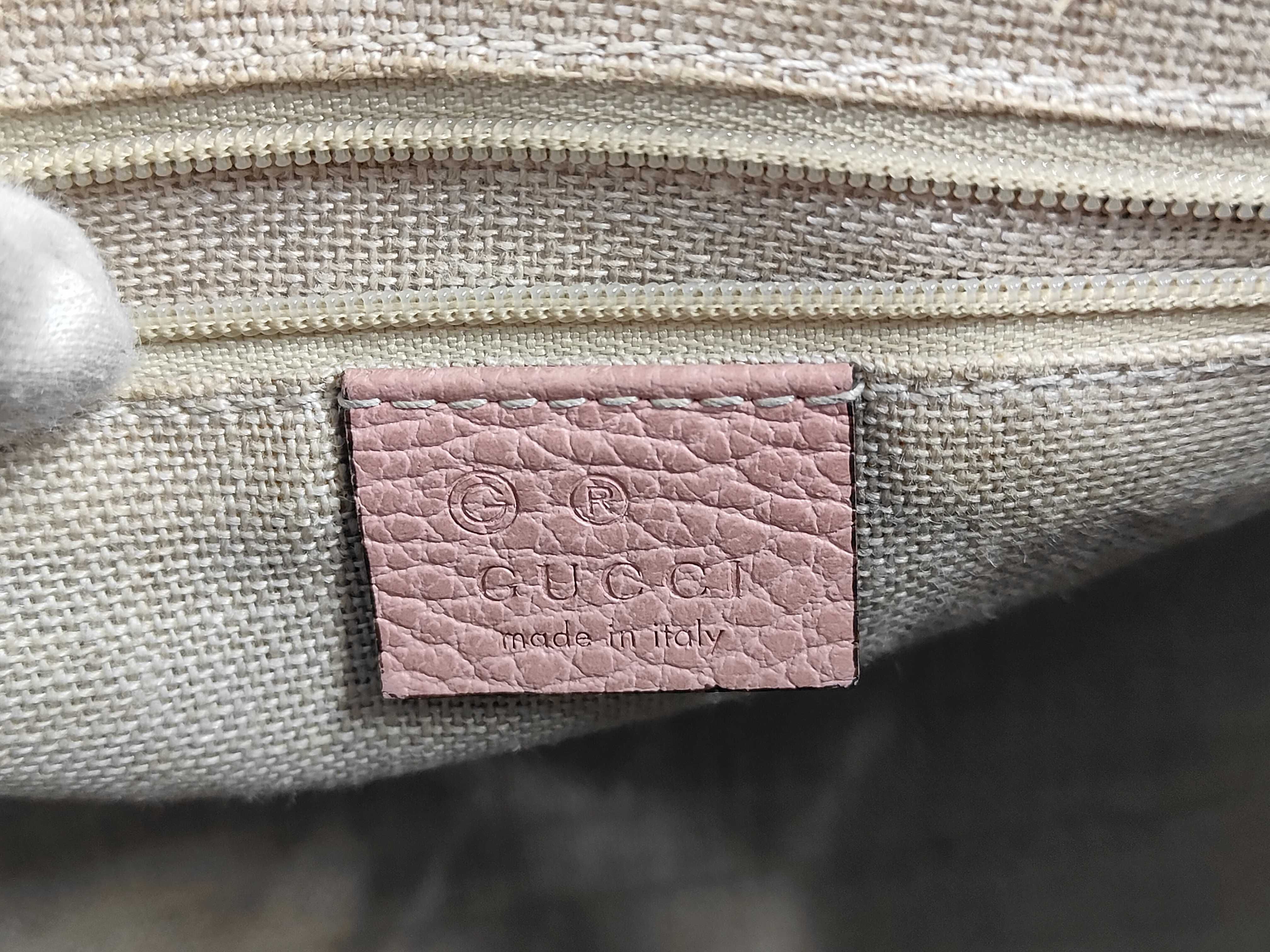 GG Monogram Top Handle Leather Handbag 449241 — view 9