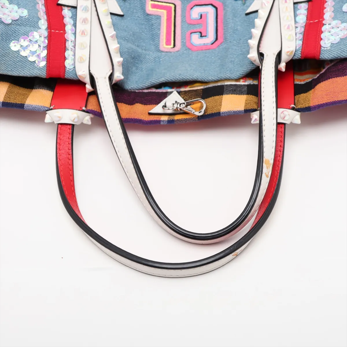Manila Cabas Canvas x Leather 2-Way Tote Bag, Multicolor — view 5