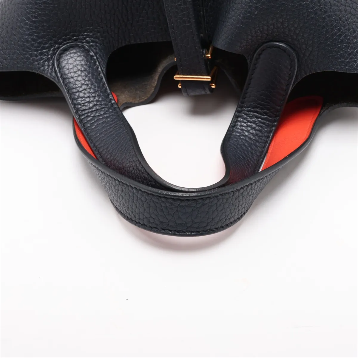 Hermès Picotin Lock 18 PM Eclat Taurillon Clemence x Veau Swift Blue Indigo x Orange Poppy Gold Hardware X: 2016 — view 5