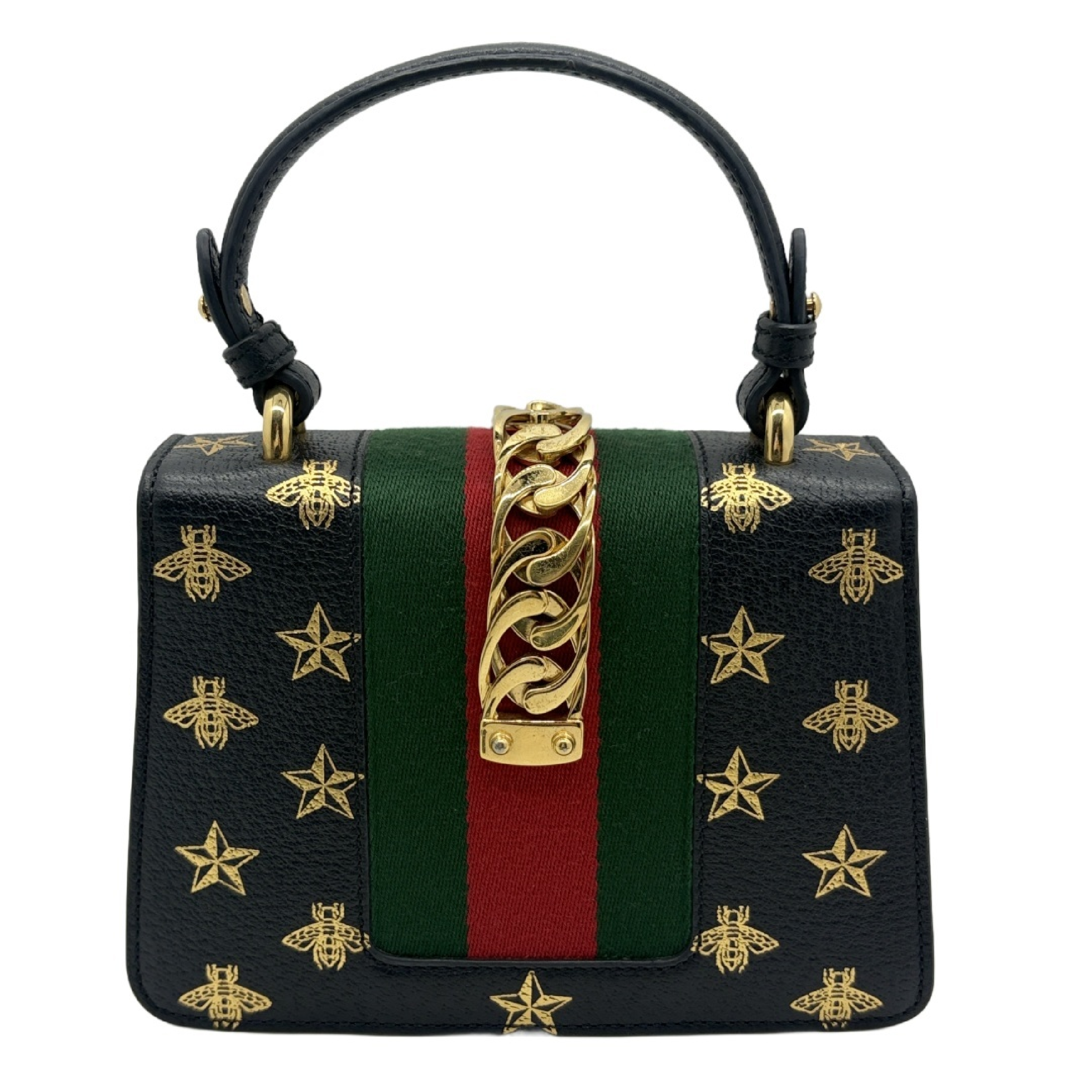 Sylvie Bee & Star Print Leather Top Handle Bag Handbag — view 2