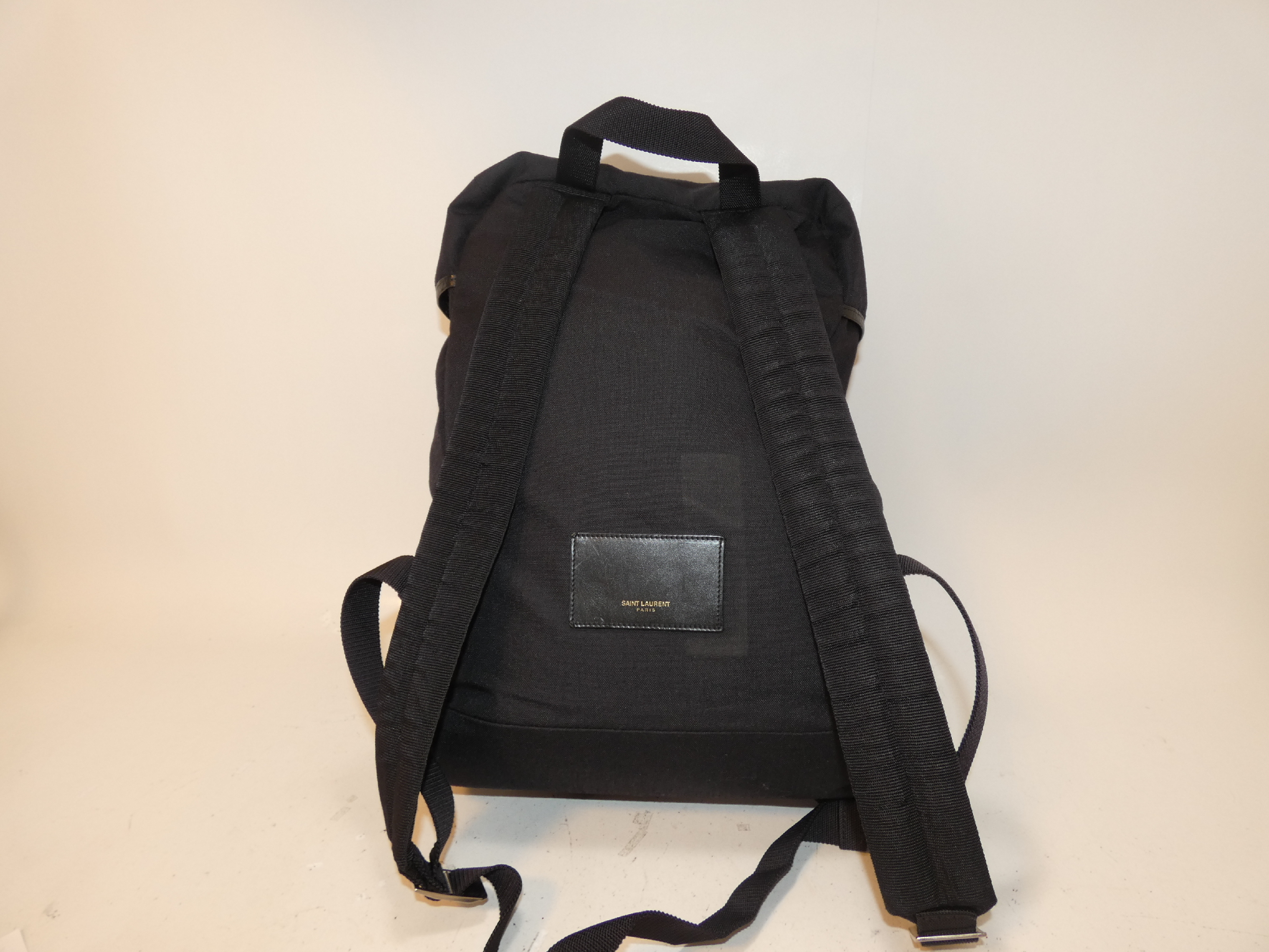 Canvas Leather Black Backpack — view 2