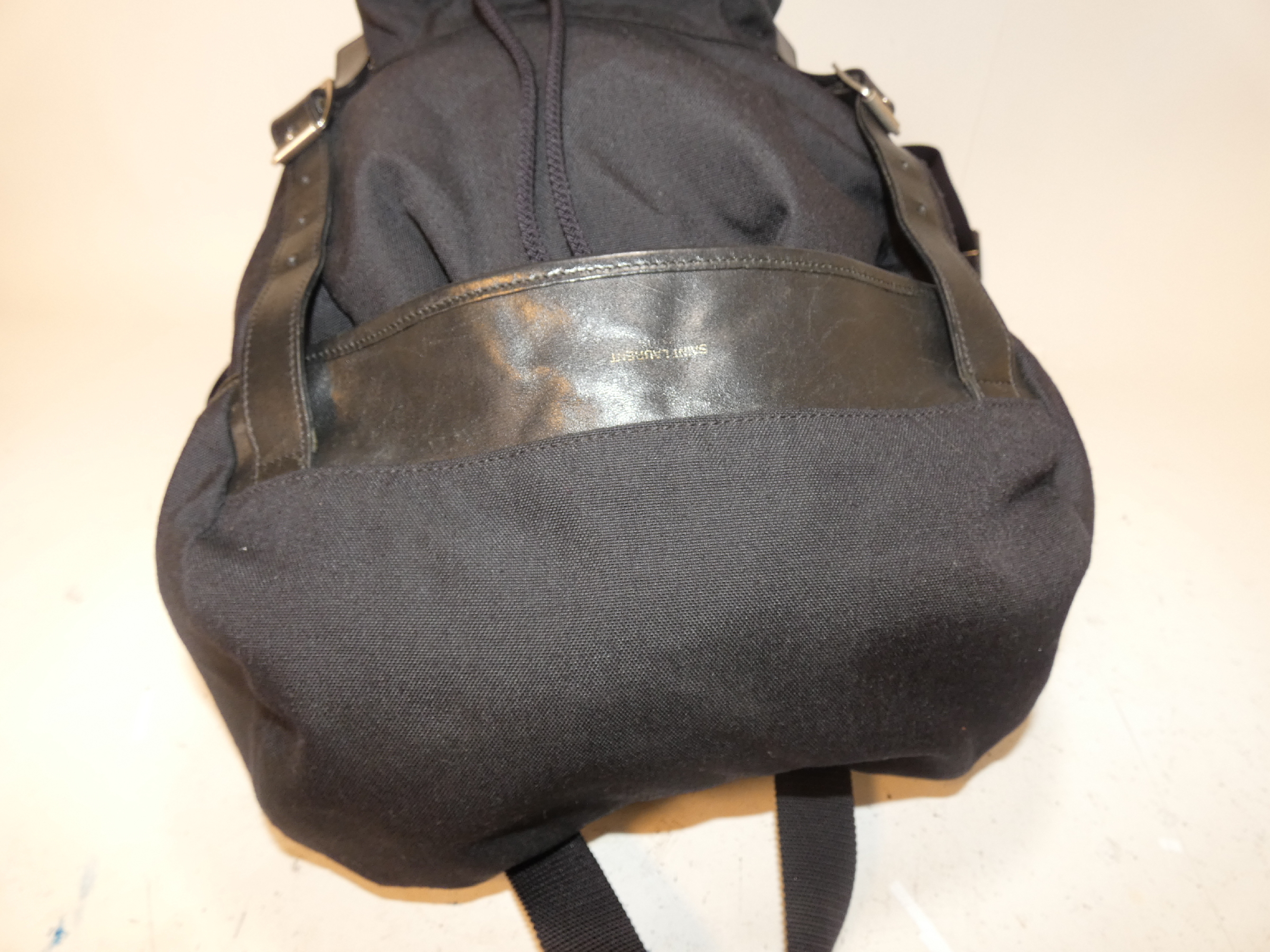 Canvas Leather Black Backpack — view 3