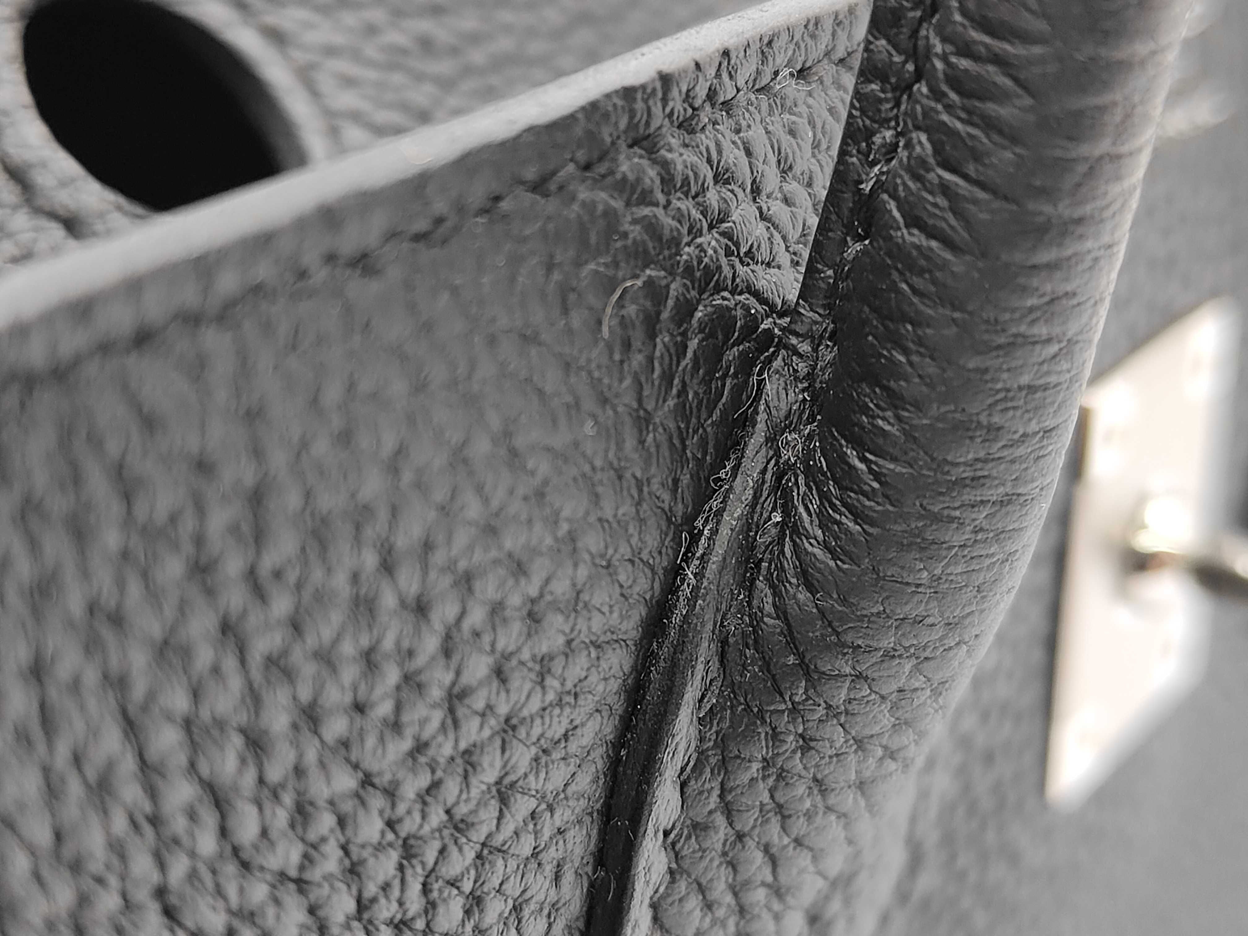 Birkin 25 Black Silver Hardware G Stamp Handbag — view 7