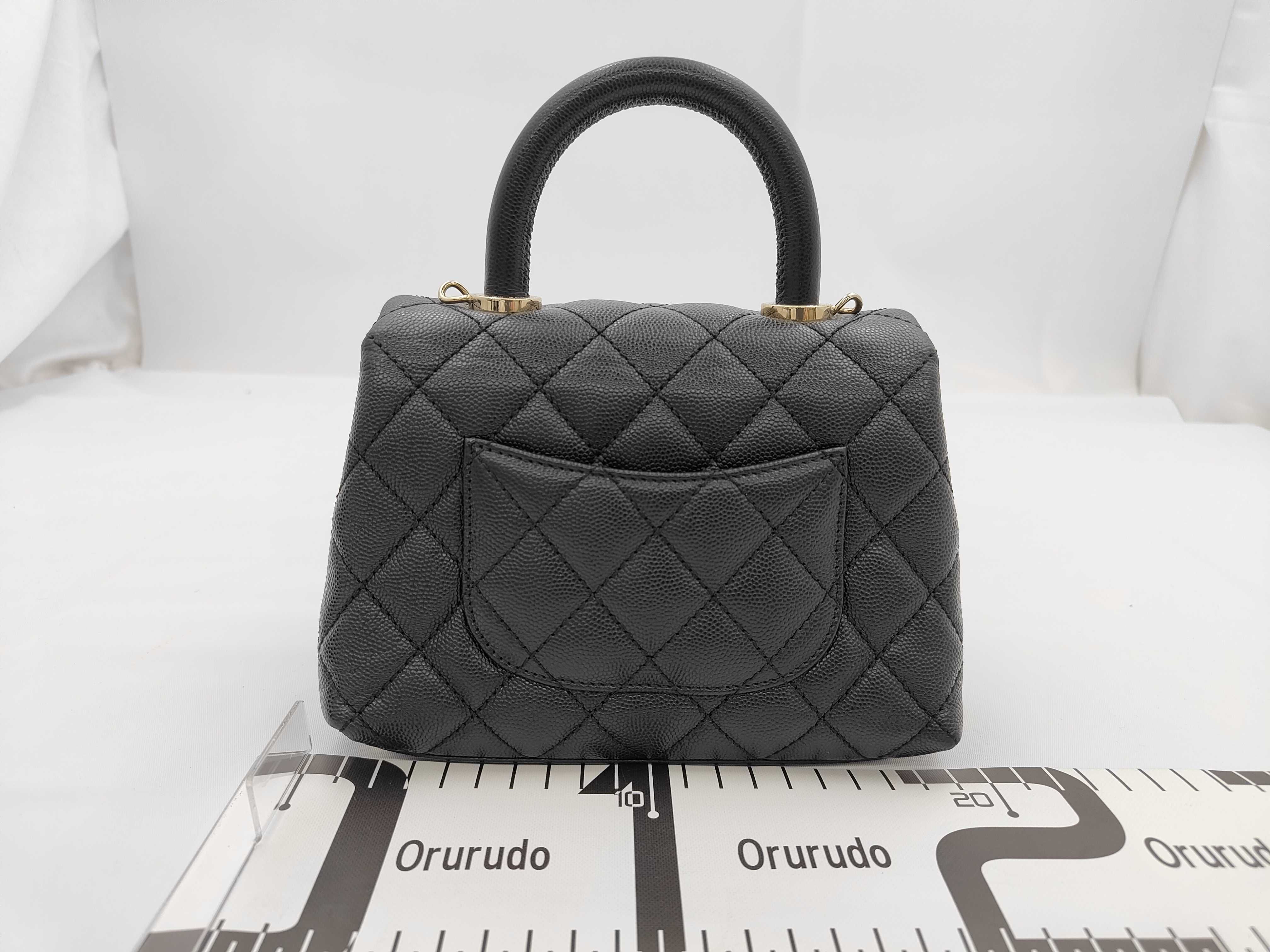 Matelassé Coco Handle XXS Caviar Leather Black Gold Hardware 30 Series Handbag — view 2