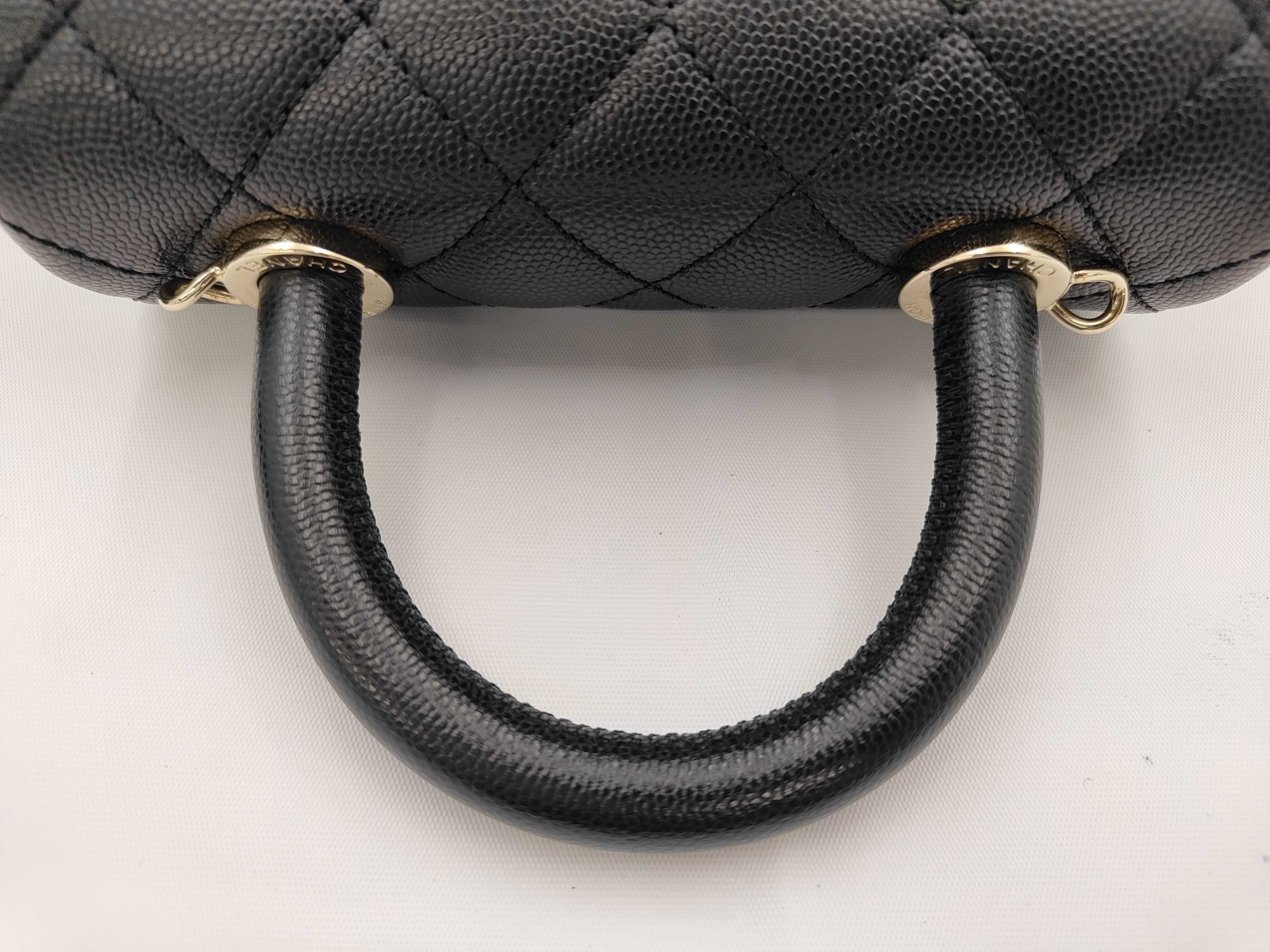 Matelassé Coco Handle XXS Caviar Leather Black Gold Hardware 30 Series Handbag — view 3