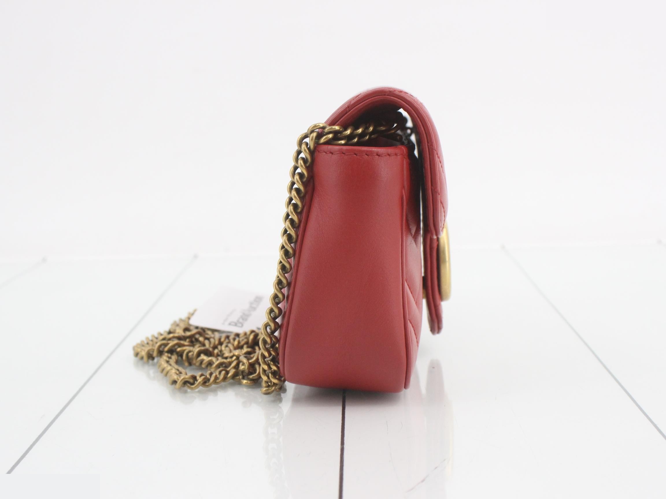 GG Marmont Leather Chain Shoulder Bag — view 4
