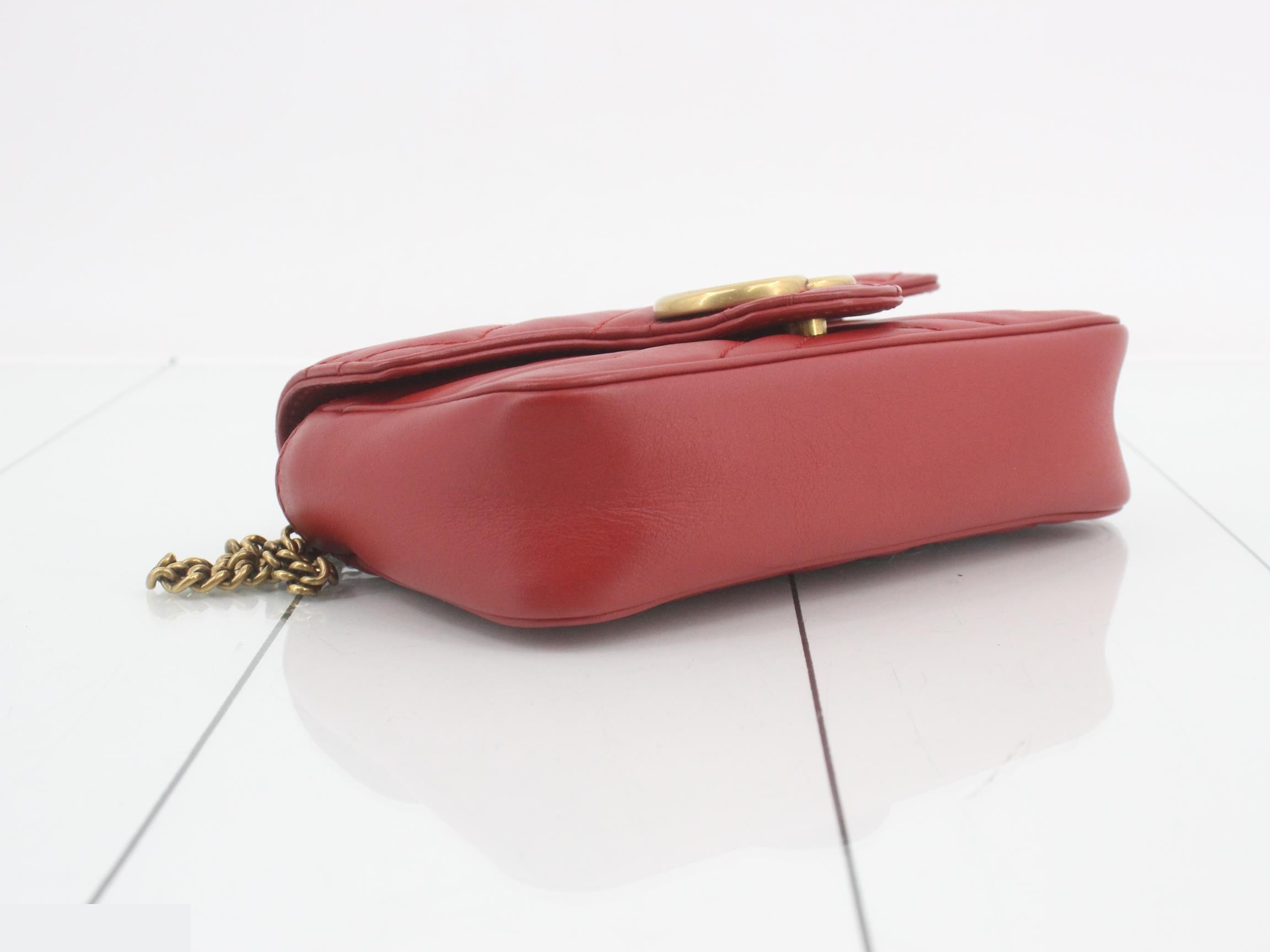 GG Marmont Leather Chain Shoulder Bag — view 5