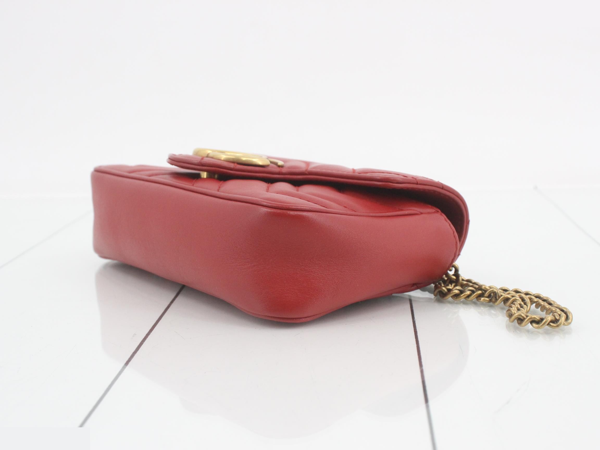 GG Marmont Leather Chain Shoulder Bag — view 6
