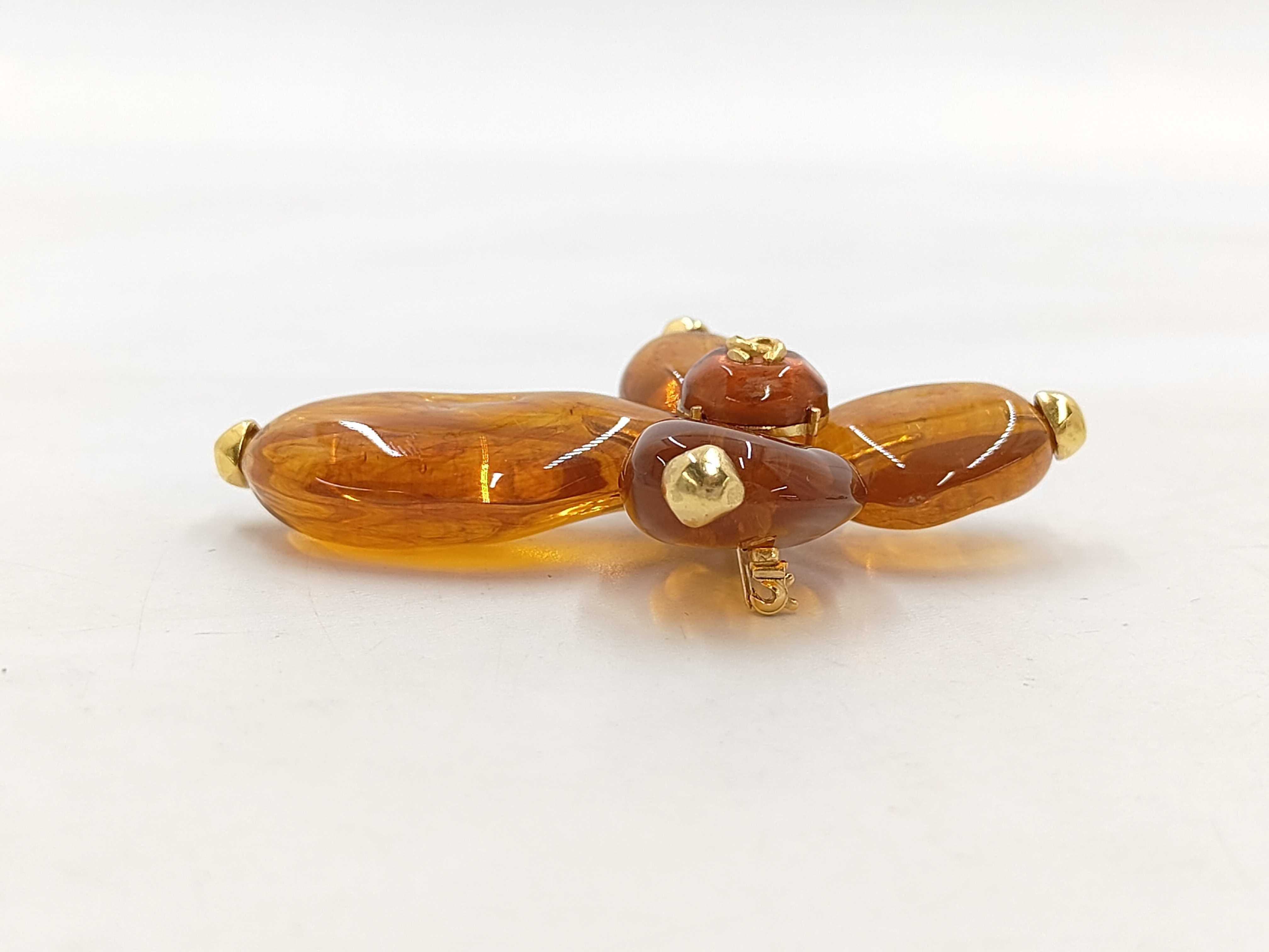 Coco Mark Cross Brooch 99P with Colored Stones — view 2