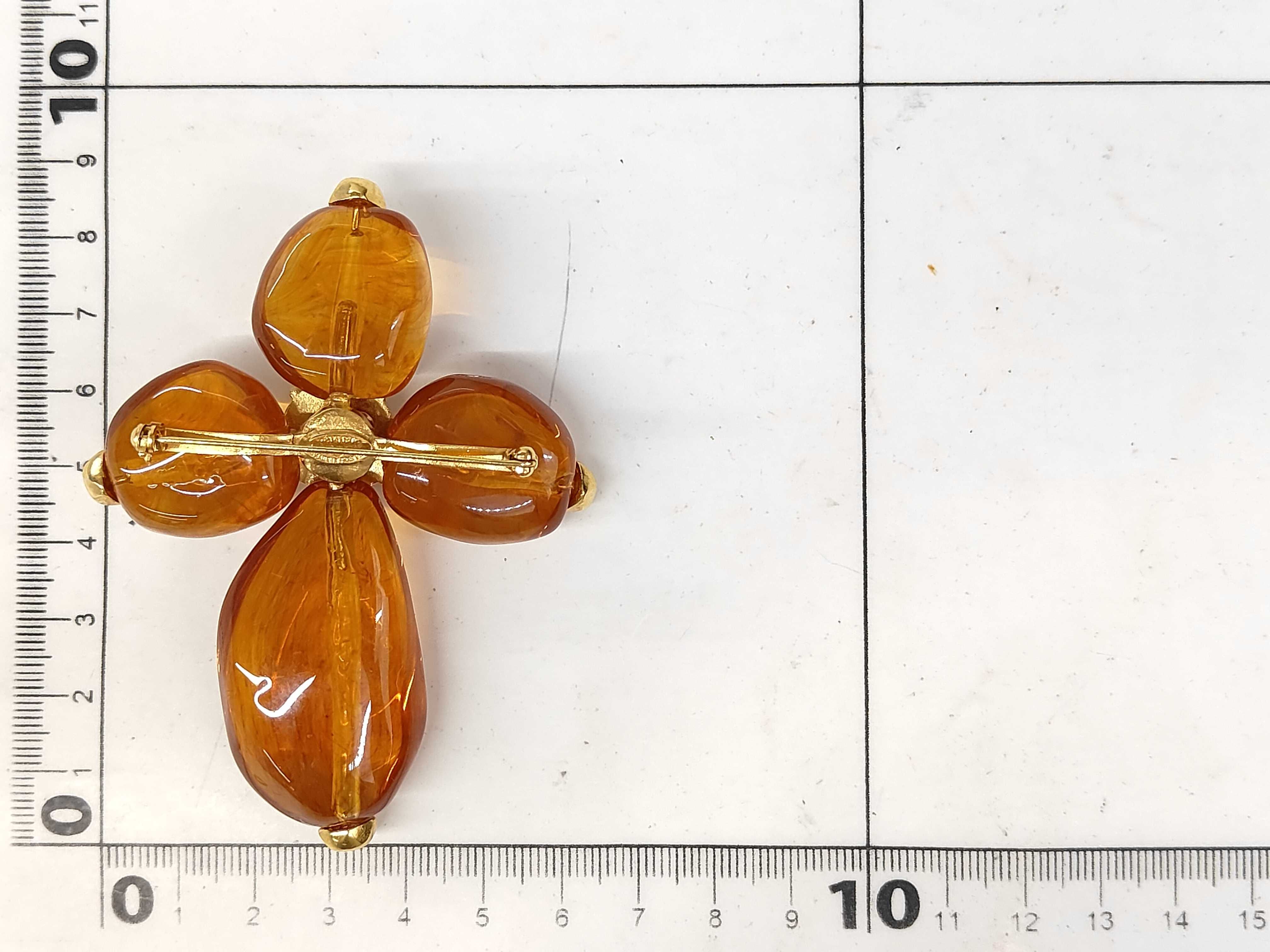 Coco Mark Cross Brooch 99P with Colored Stones — view 6