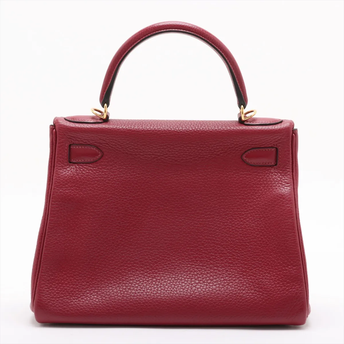 [Individually wrapped] Hermes Kelly 28 LeTourne Taurillon Clemence Rouge Vif Gold hardware Engraved unclear — view 2