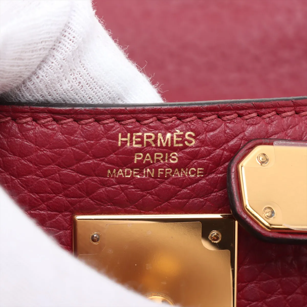 [Individually wrapped] Hermes Kelly 28 LeTourne Taurillon Clemence Rouge Vif Gold hardware Engraved unclear — view 12