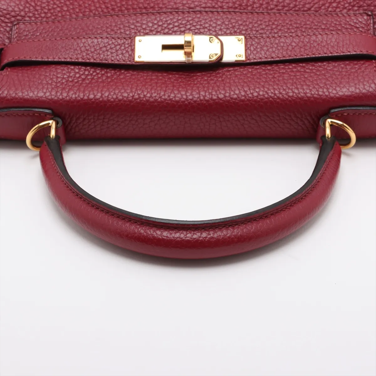 [Individually wrapped] Hermes Kelly 28 LeTourne Taurillon Clemence Rouge Vif Gold hardware Engraved unclear — view 5