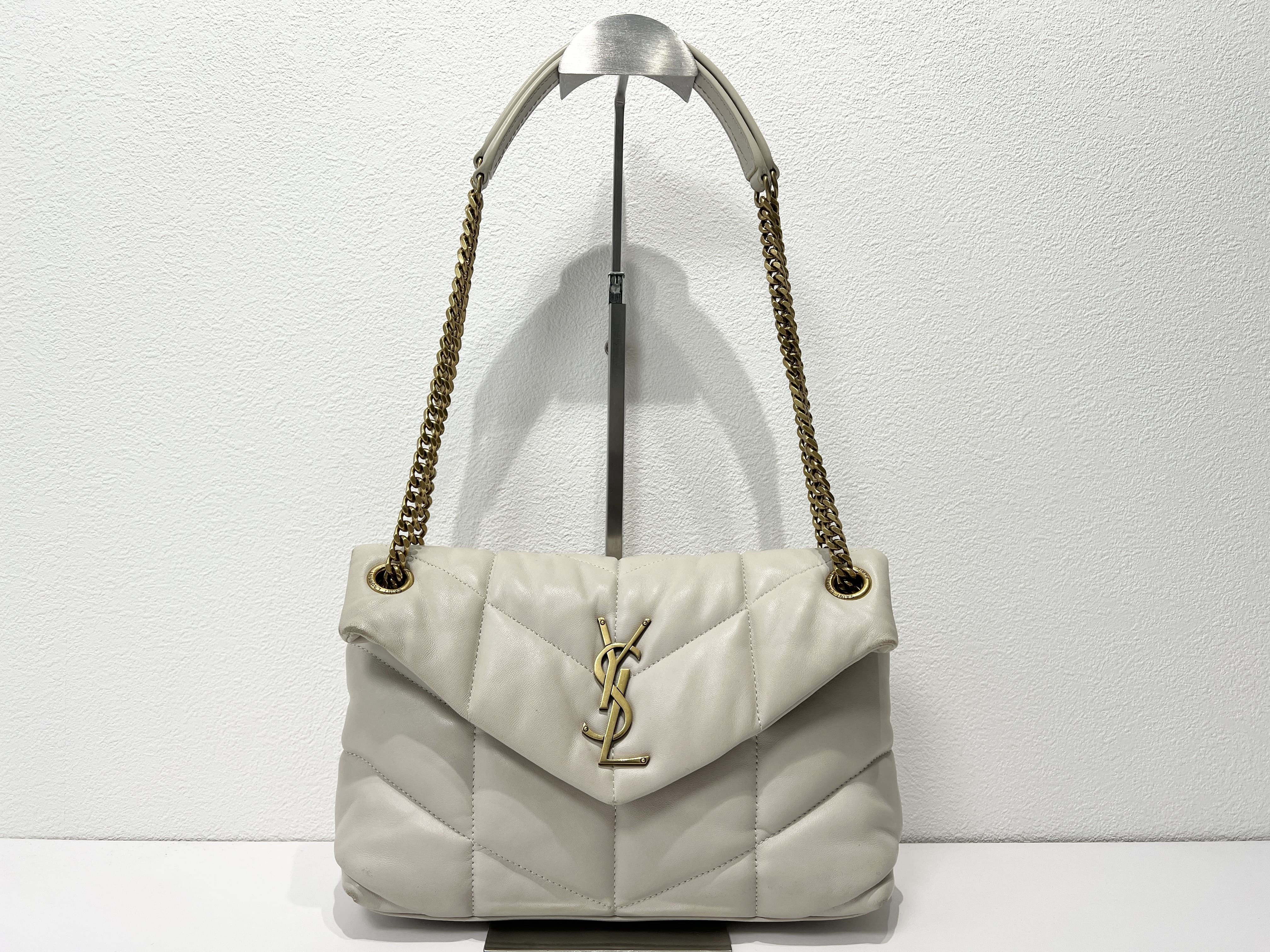 Loulou Puffer Quilted Cassandra Logo Leather Chain Shoulder Bag