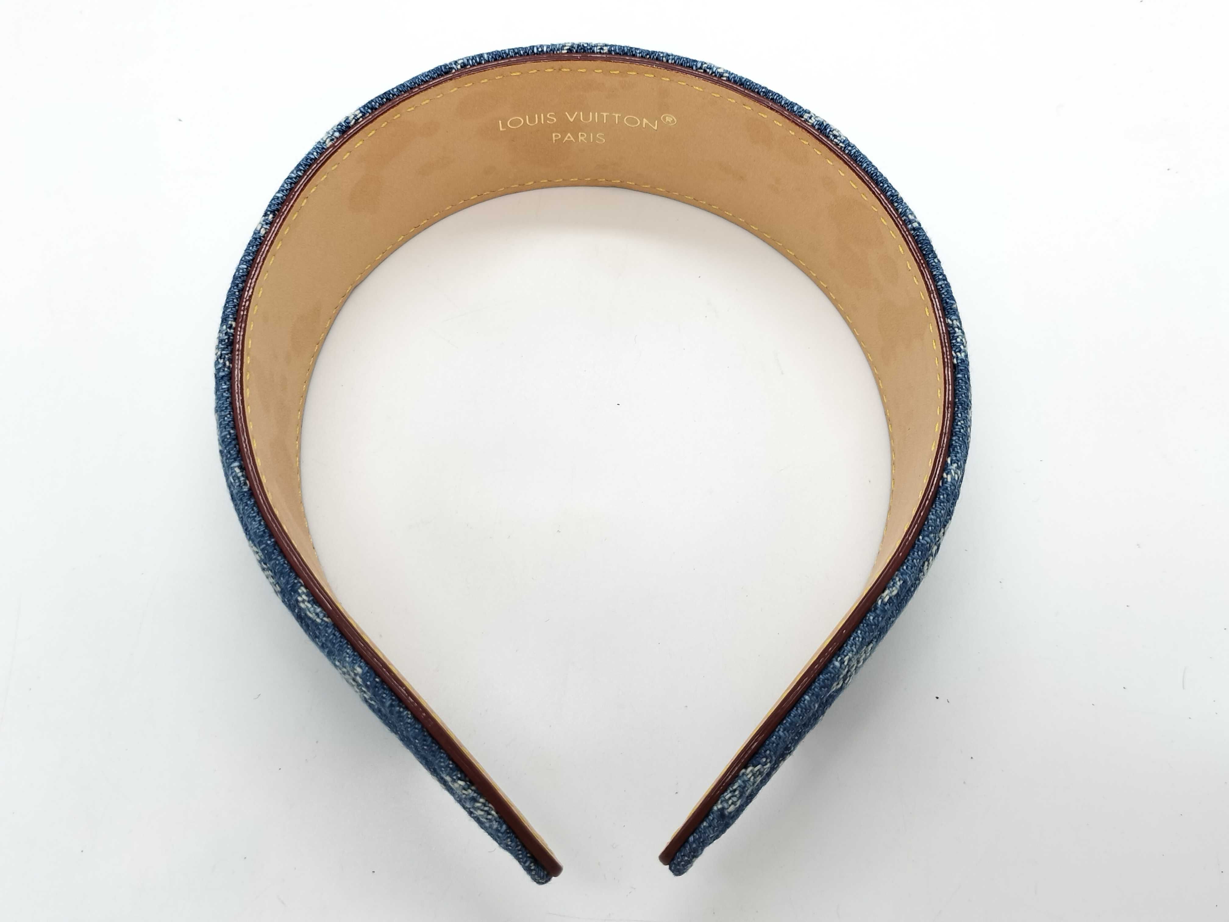 Monogram Denim Outline Headband - Excellent Condition Hair Accessory — view 2
