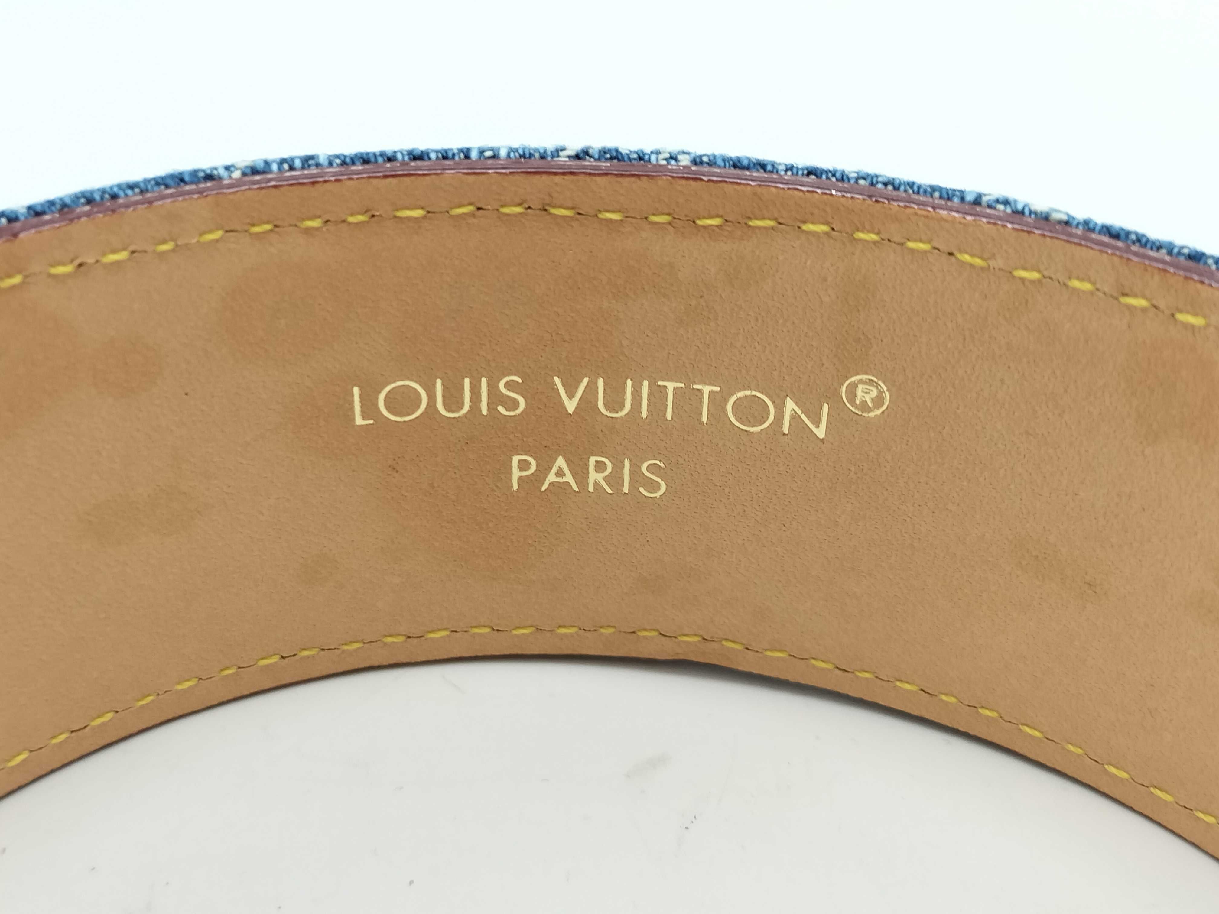 Monogram Denim Outline Headband - Excellent Condition Hair Accessory — view 7