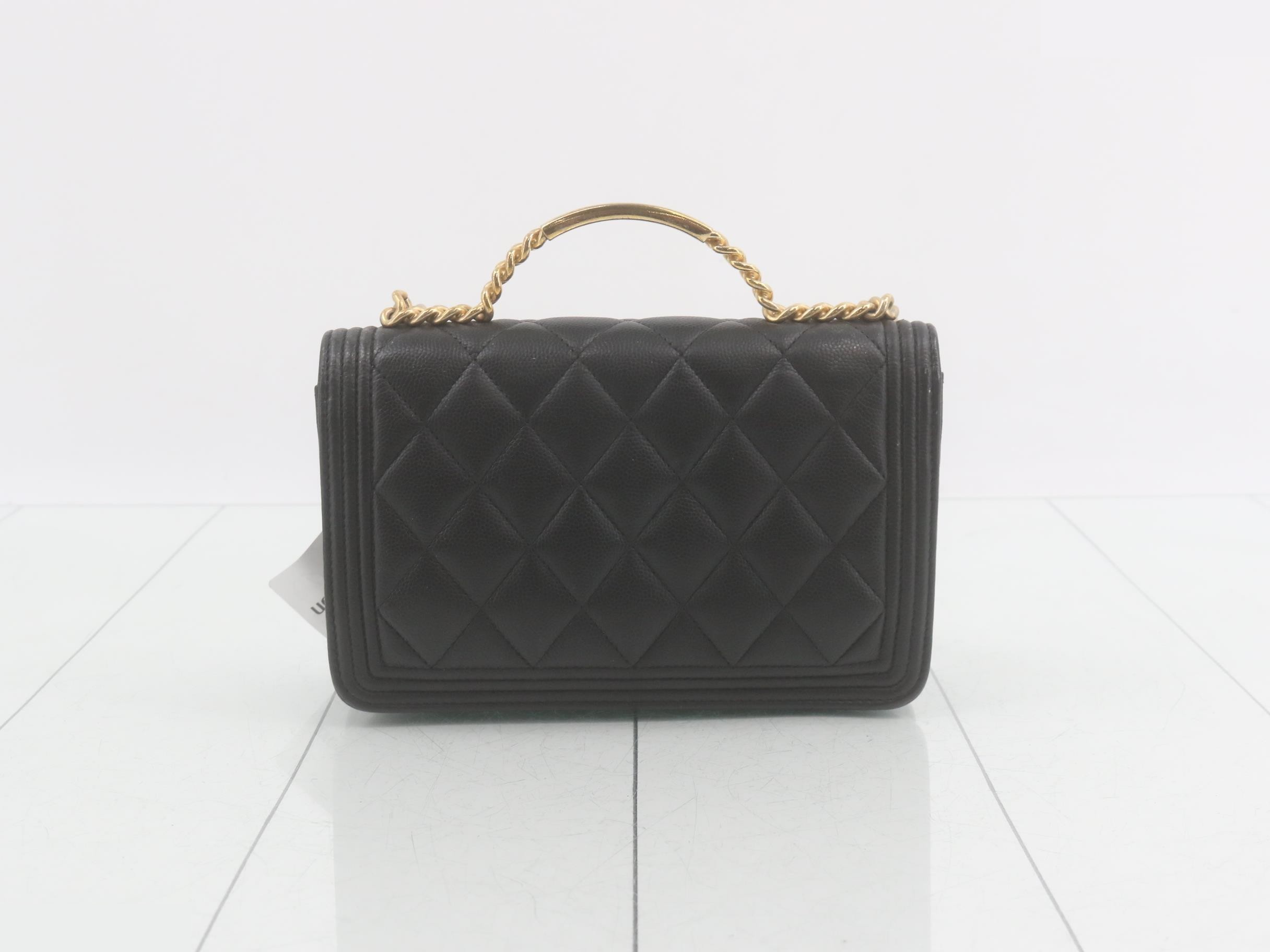 Boy Chanel Caviar Skin 2-Way Hand/Chain Wallet — view 2