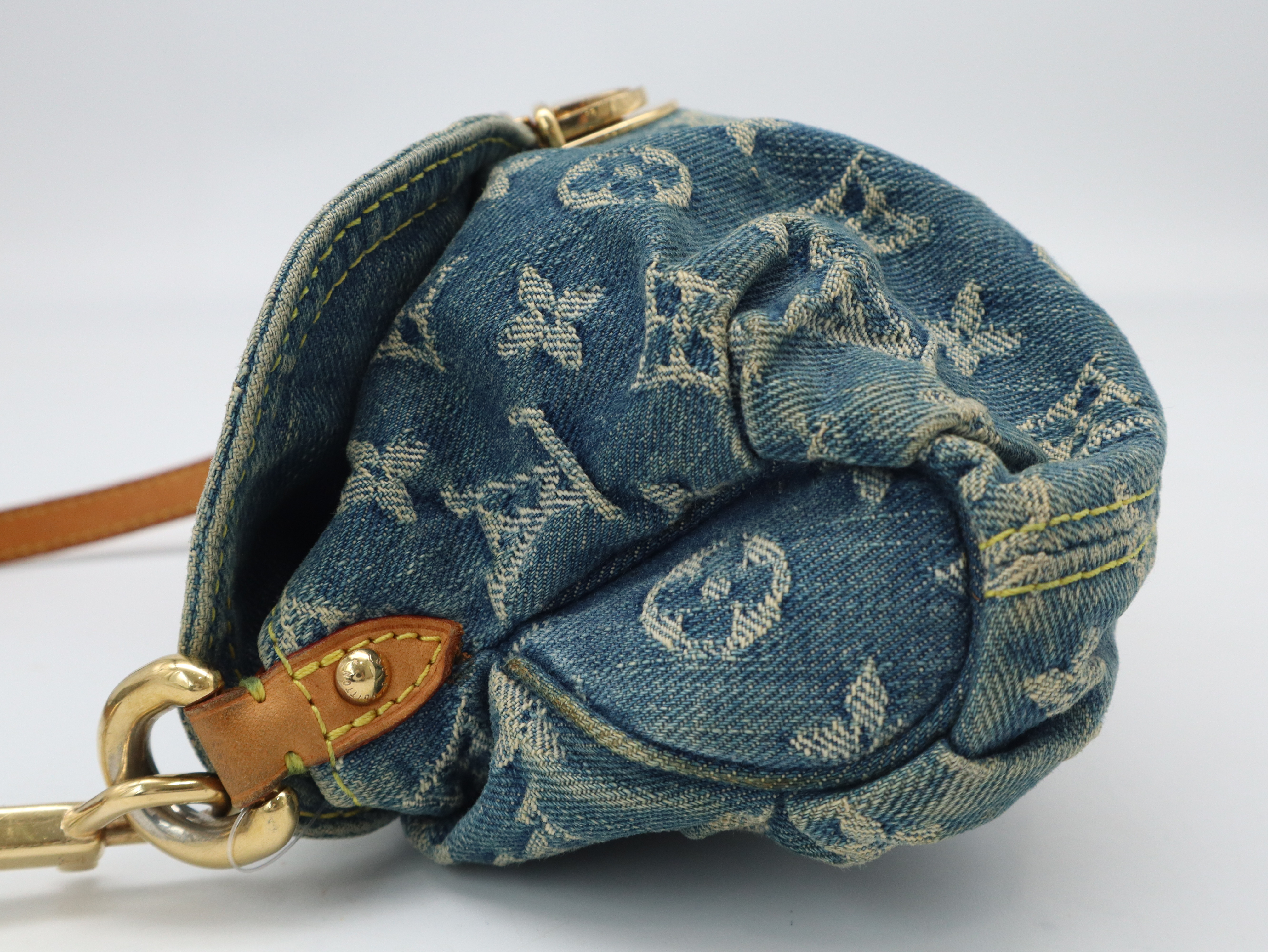 M95050 Monogram Denim Mini Pleated Shoulder Bag — view 3