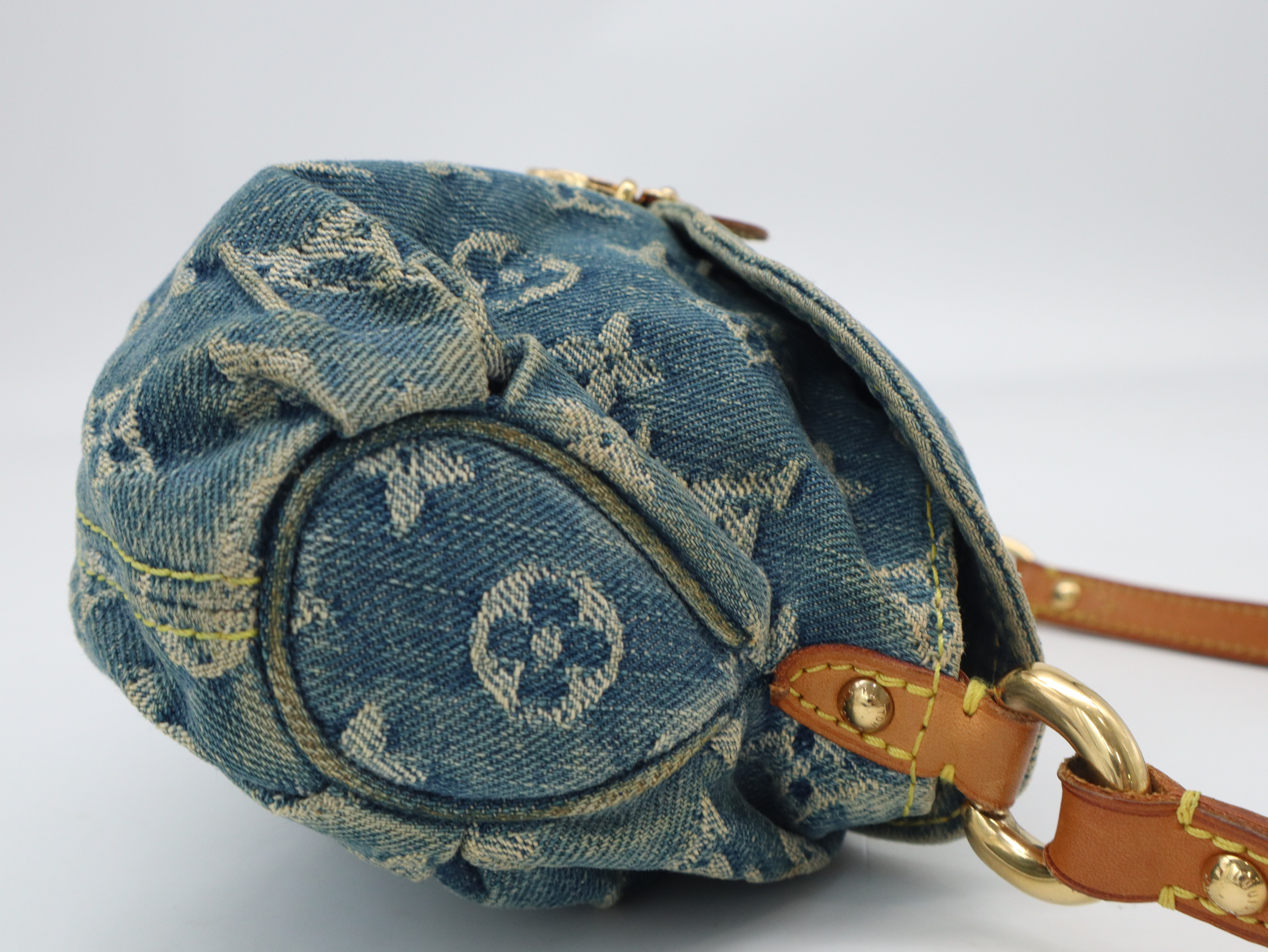 M95050 Monogram Denim Mini Pleated Shoulder Bag — view 4