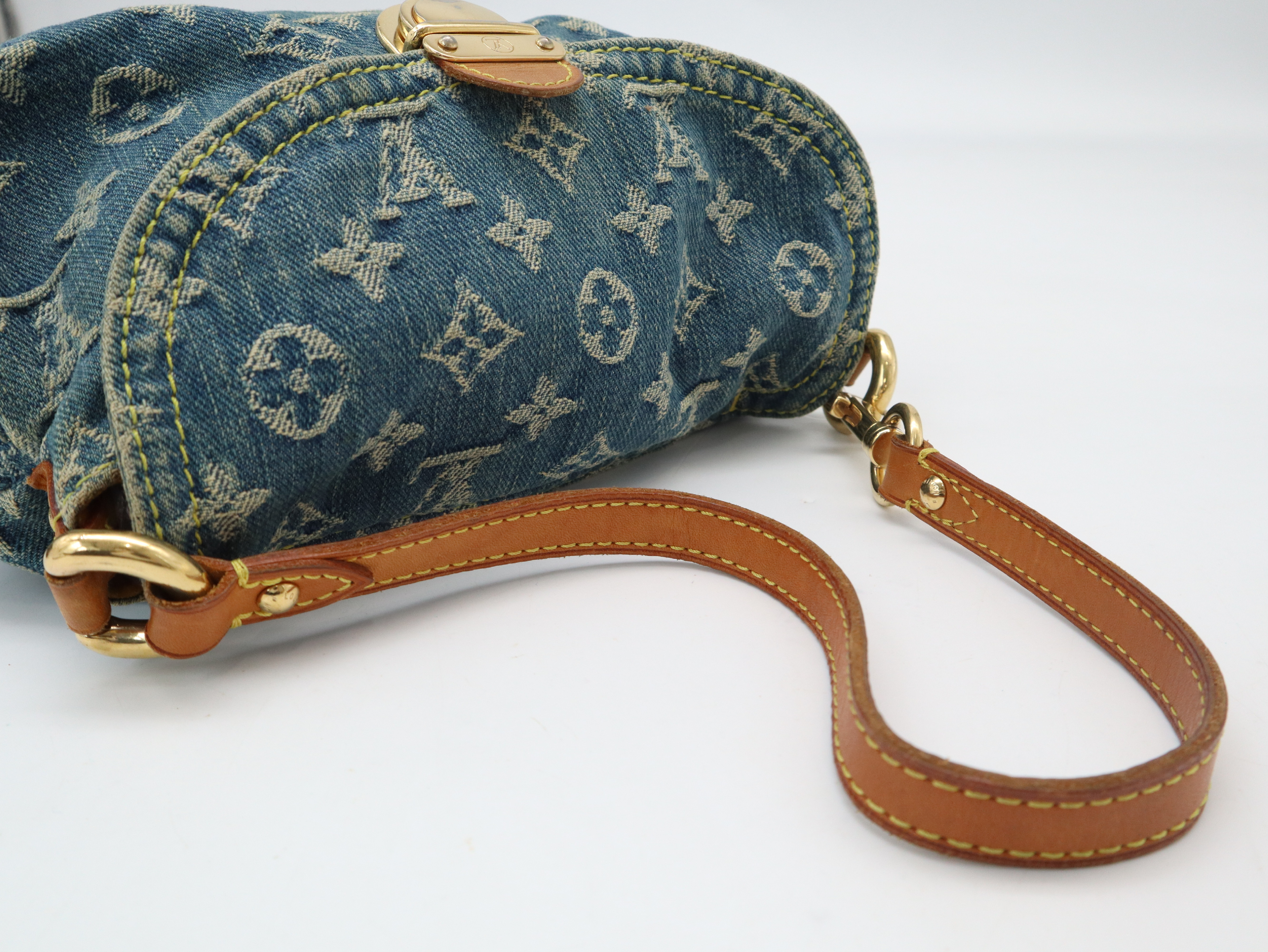 M95050 Monogram Denim Mini Pleated Shoulder Bag — view 6