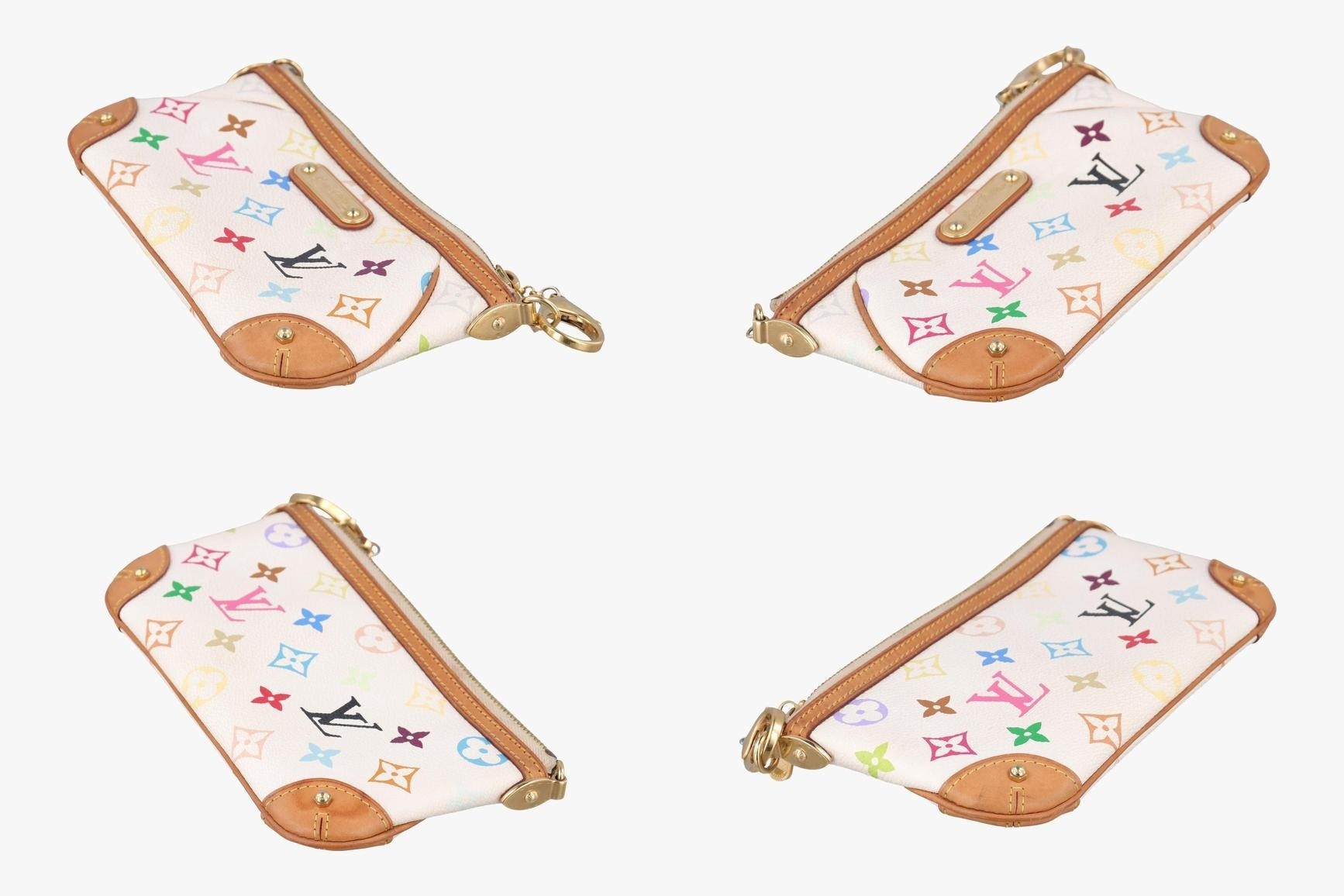 Pochette Mila MM Monogram Multicolor Blanc — view 4