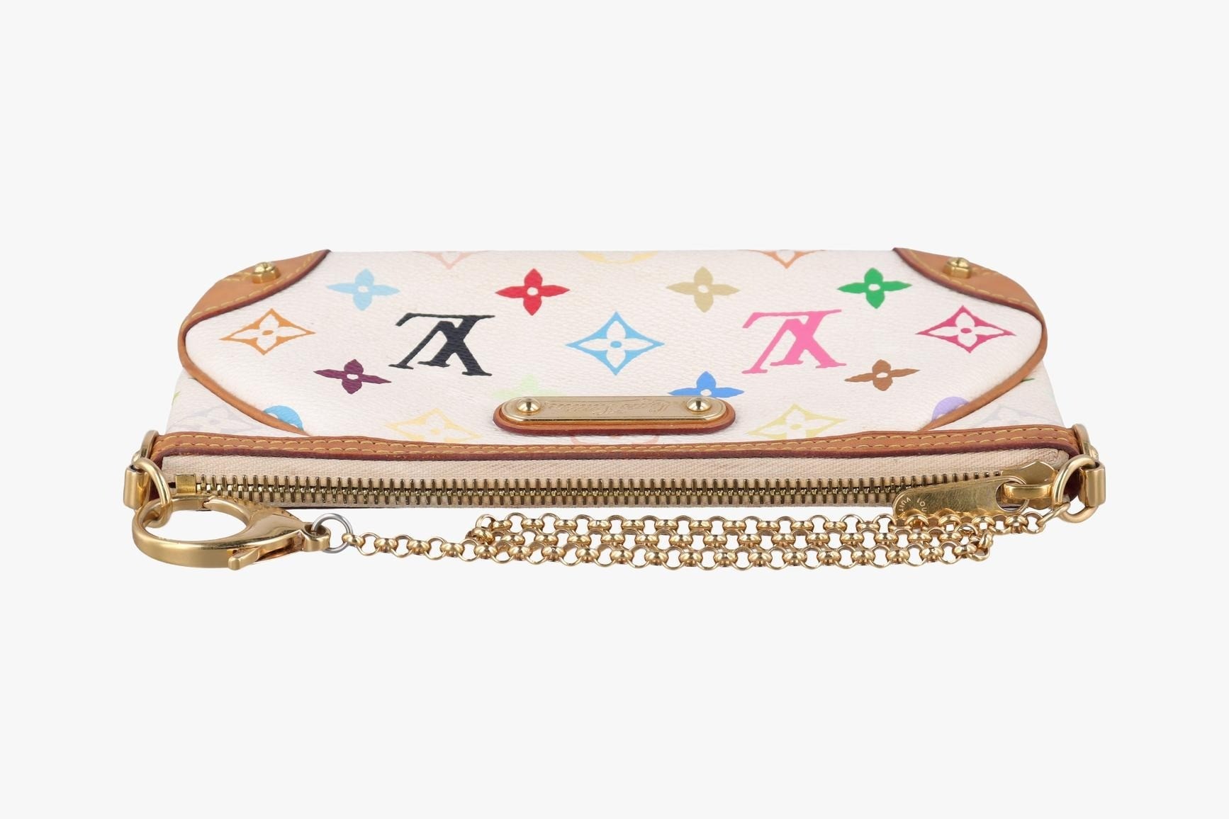 Pochette Mila MM Monogram Multicolor Blanc — view 5
