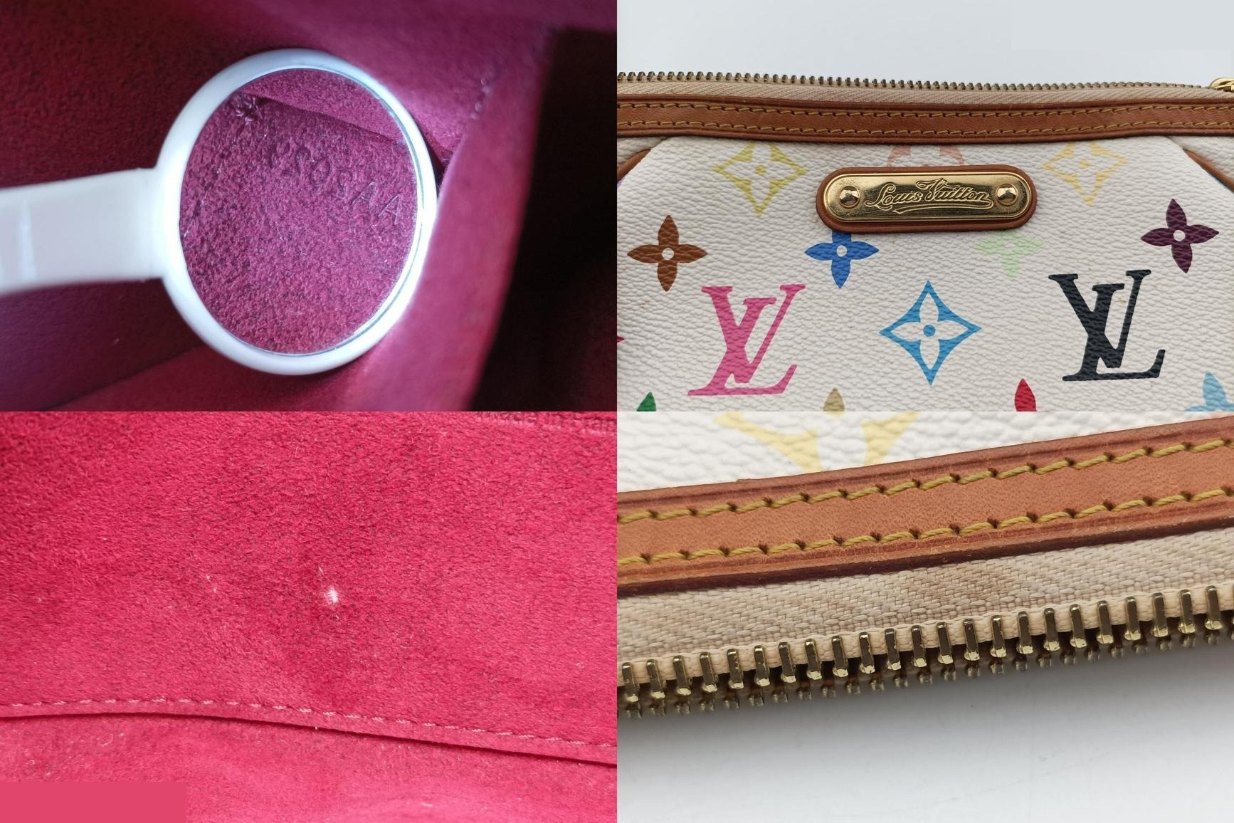 Pochette Mila MM Monogram Multicolor Blanc — view 8
