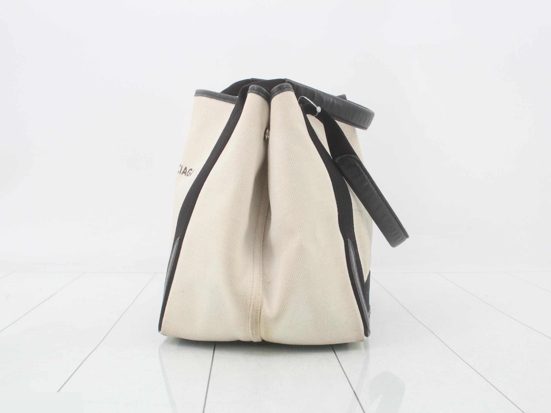 Navy Cabas M Tote Bag, Canvas — view 3