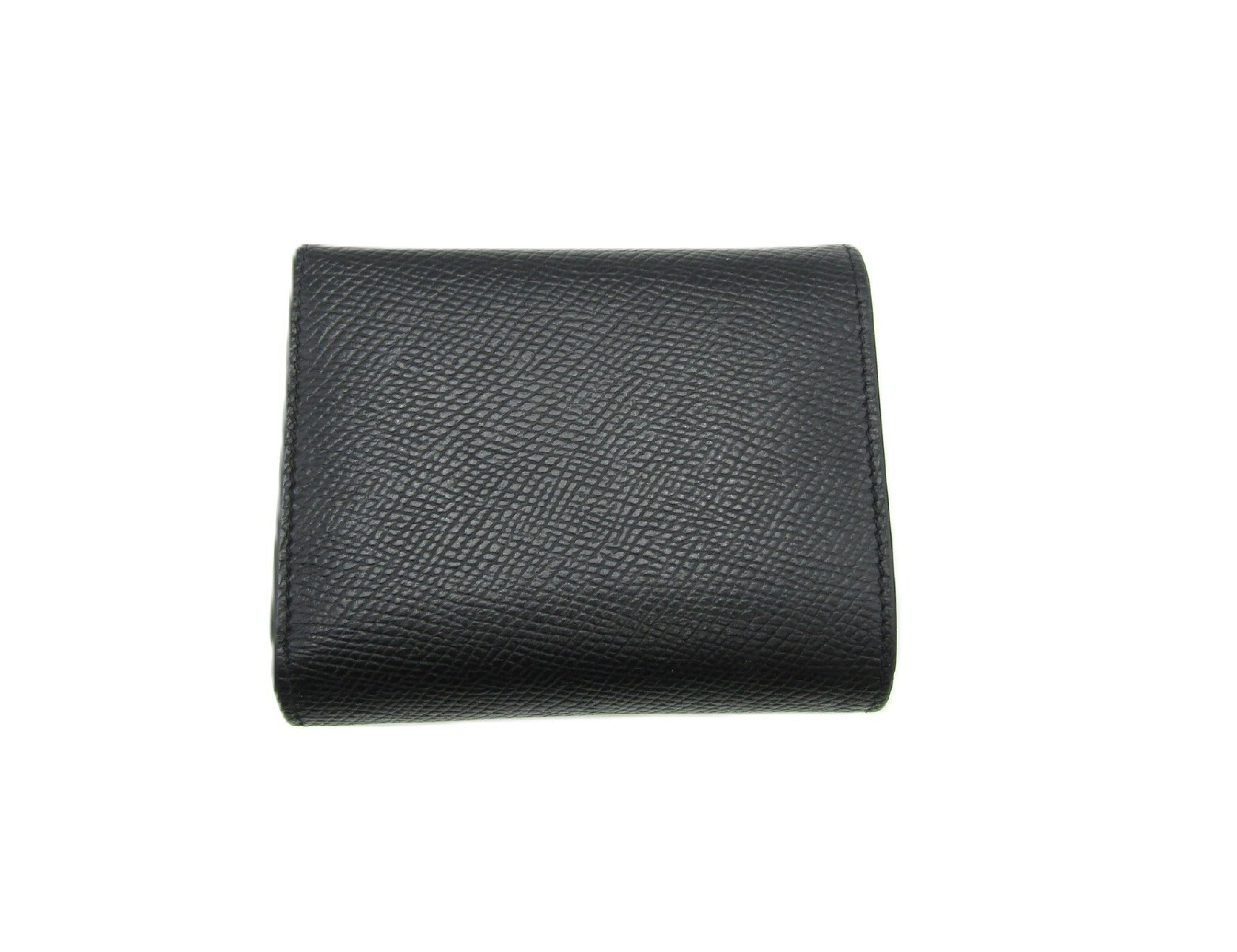 Small Trifold Wallet 10B573BEL.38NO Black with Silver Hardware — view 2