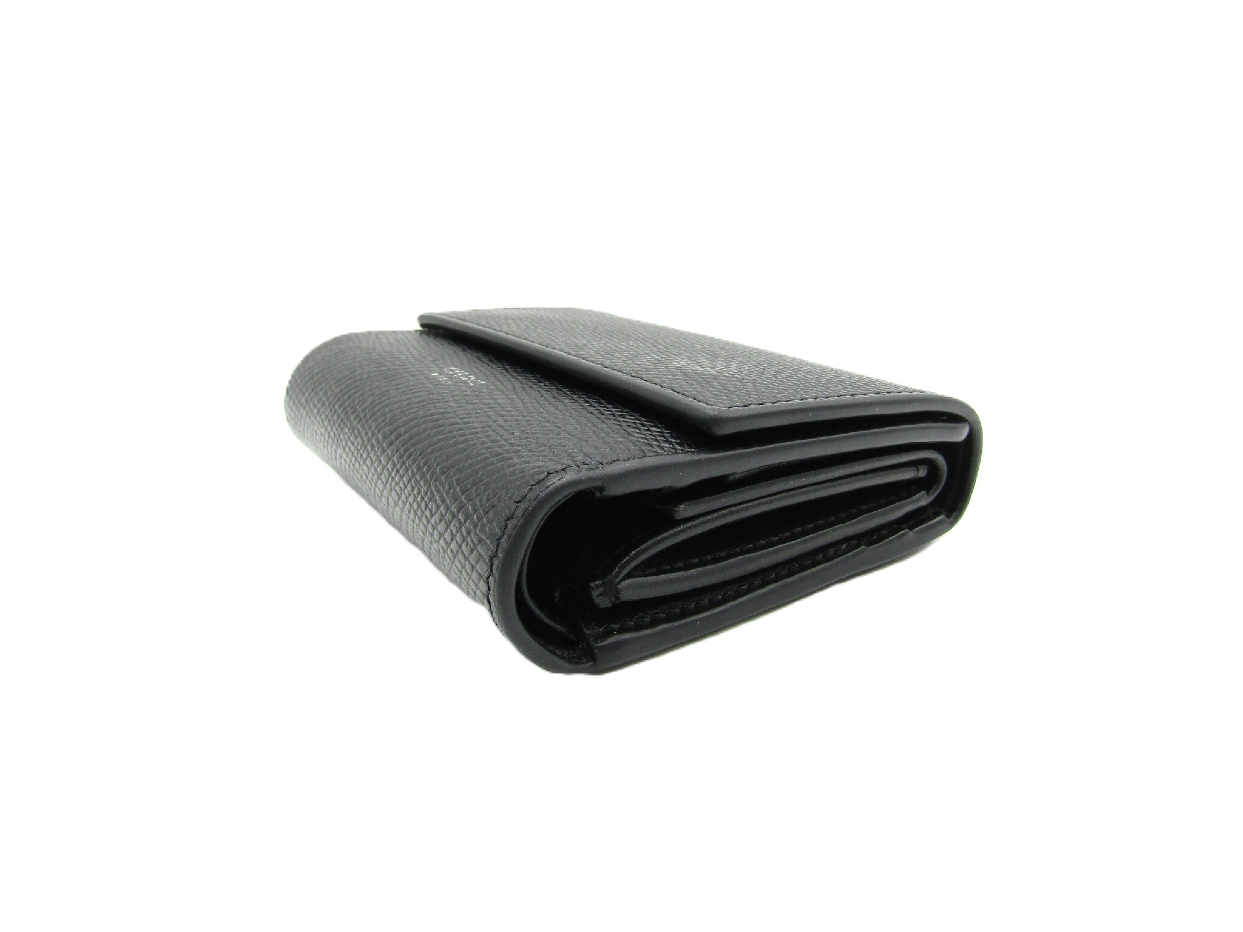 Small Trifold Wallet 10B573BEL.38NO Black with Silver Hardware — view 3