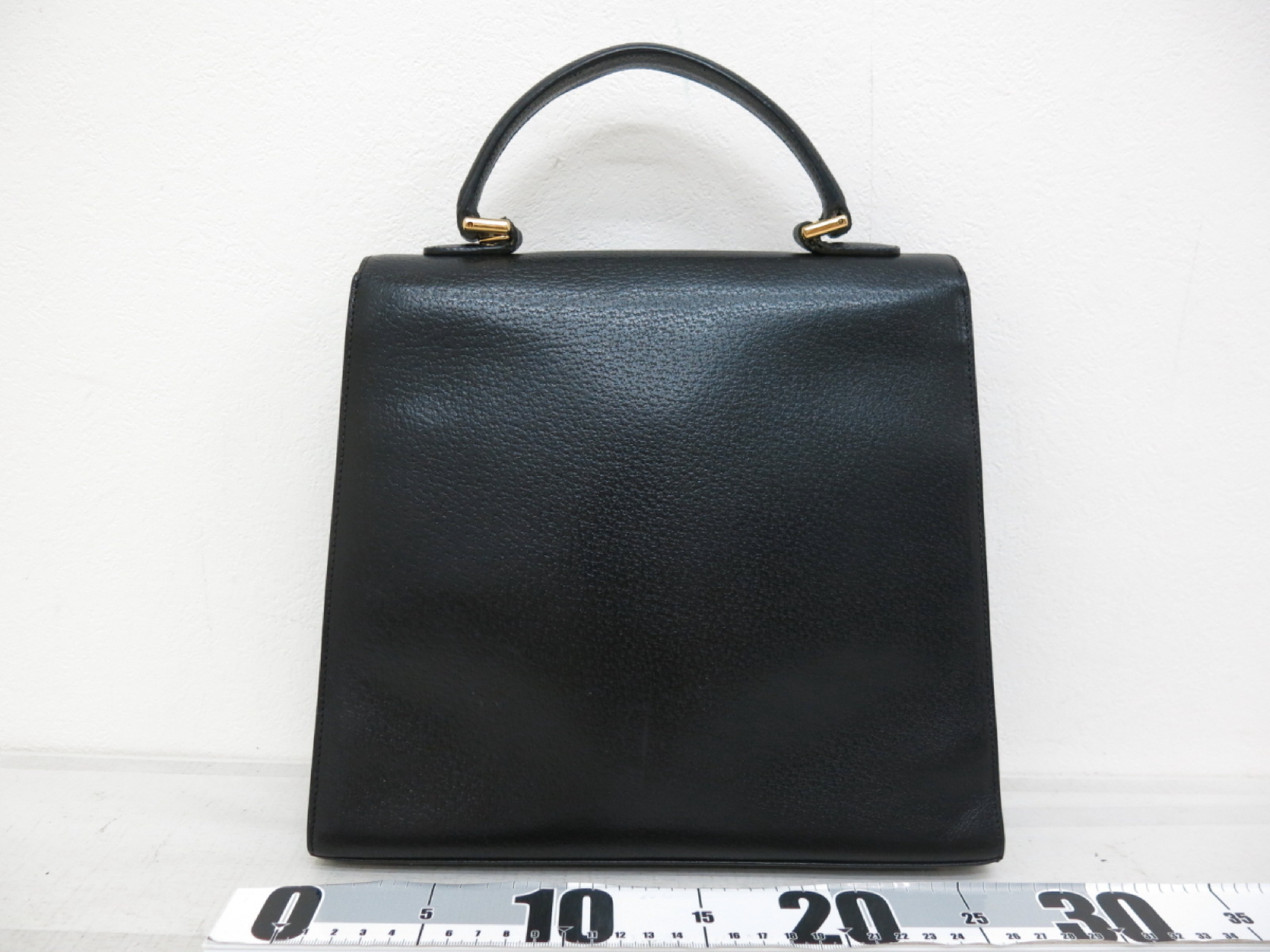 Lady Lock Calf Leather Handbag (Black) — view 2