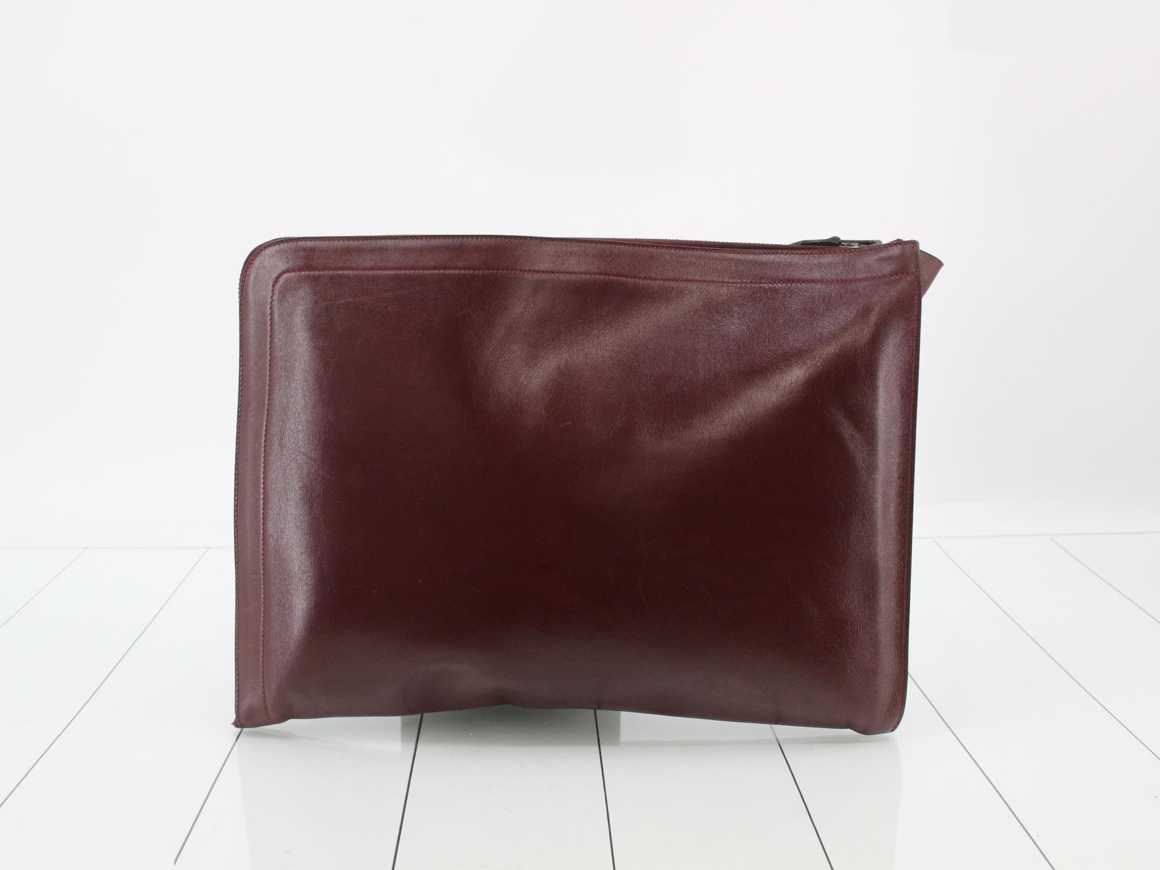 Men's Clutch Bag, Box Calf Leather, Zip Computer — view 2