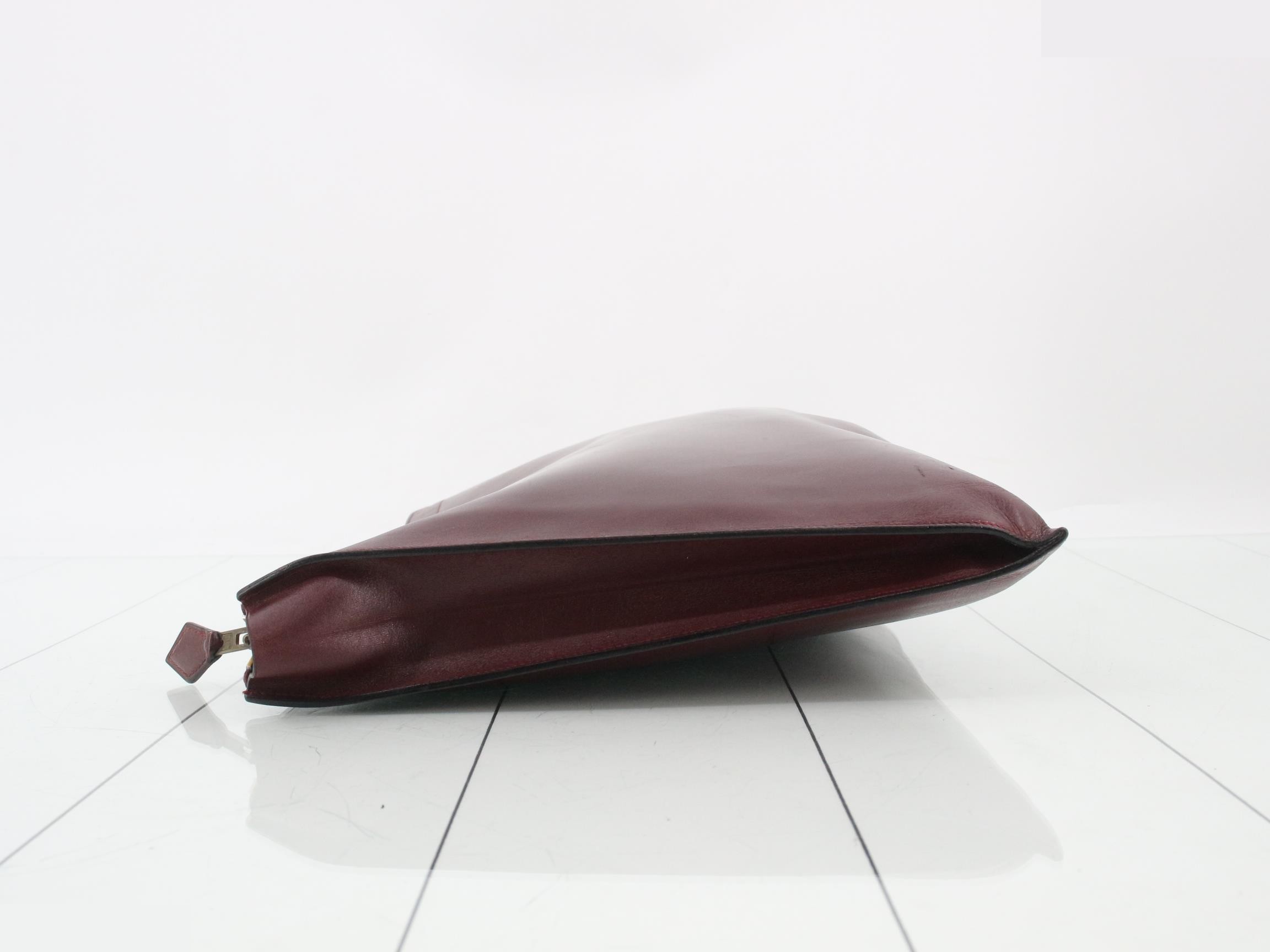Men's Clutch Bag, Box Calf Leather, Zip Computer — view 4